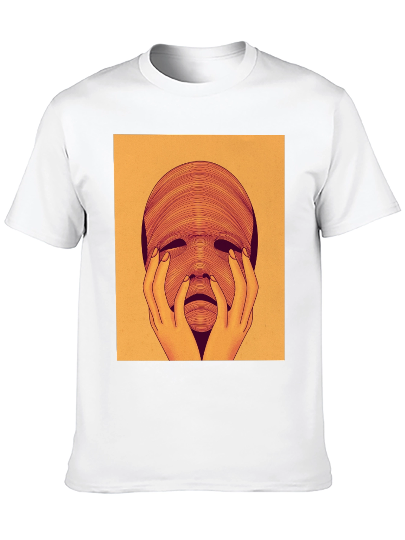 Surreal Face Graphic Tee - Unique Art T-Shirt
