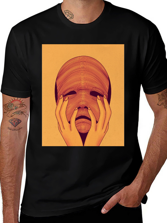 Surreal Face Graphic Tee - Unique Art T-Shirt
