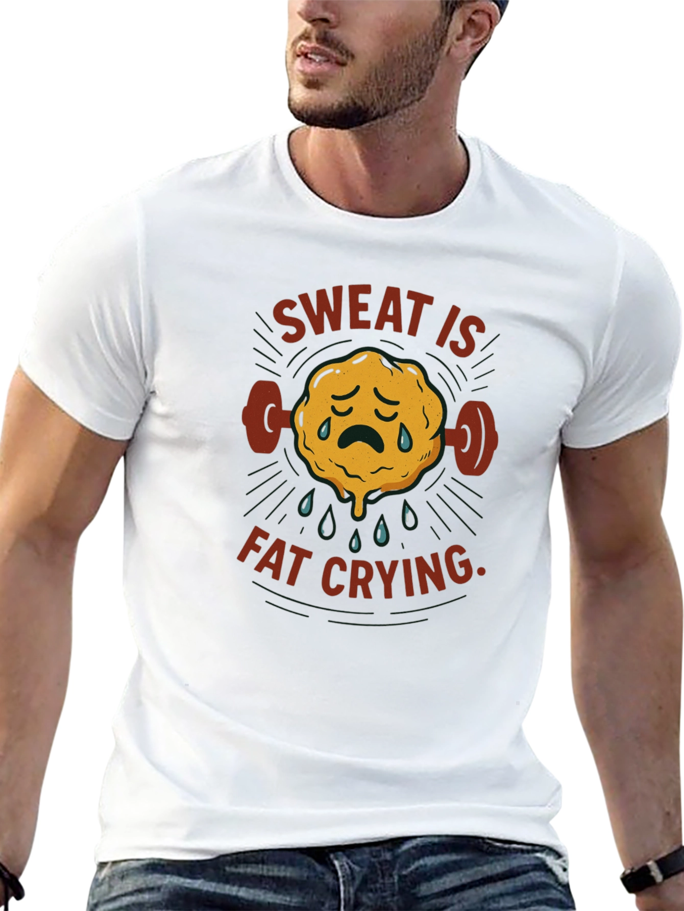Sweat is Fat Crying Gym T-Shirt