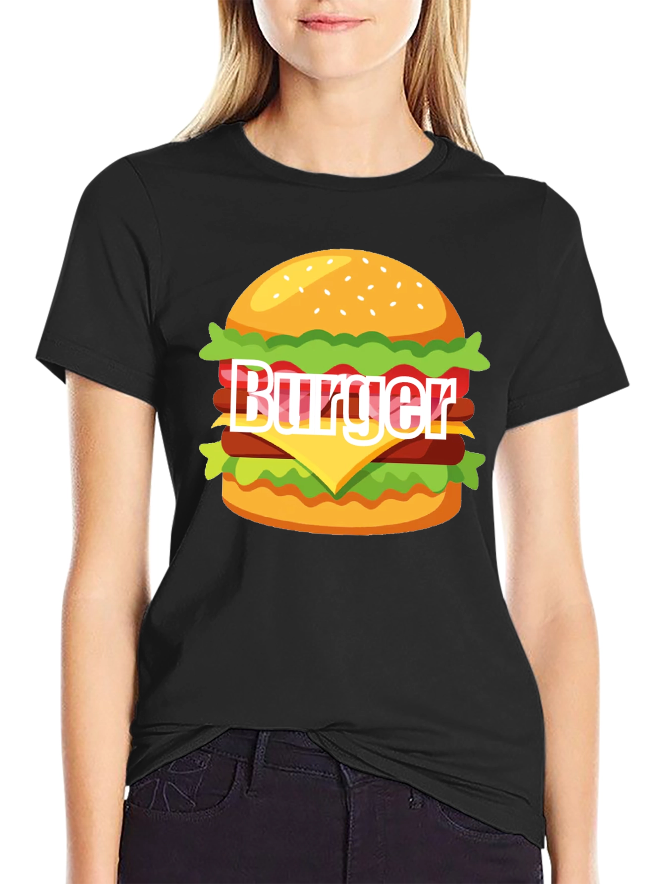 Burger Graphic T-Shirt - Casual Style Tee