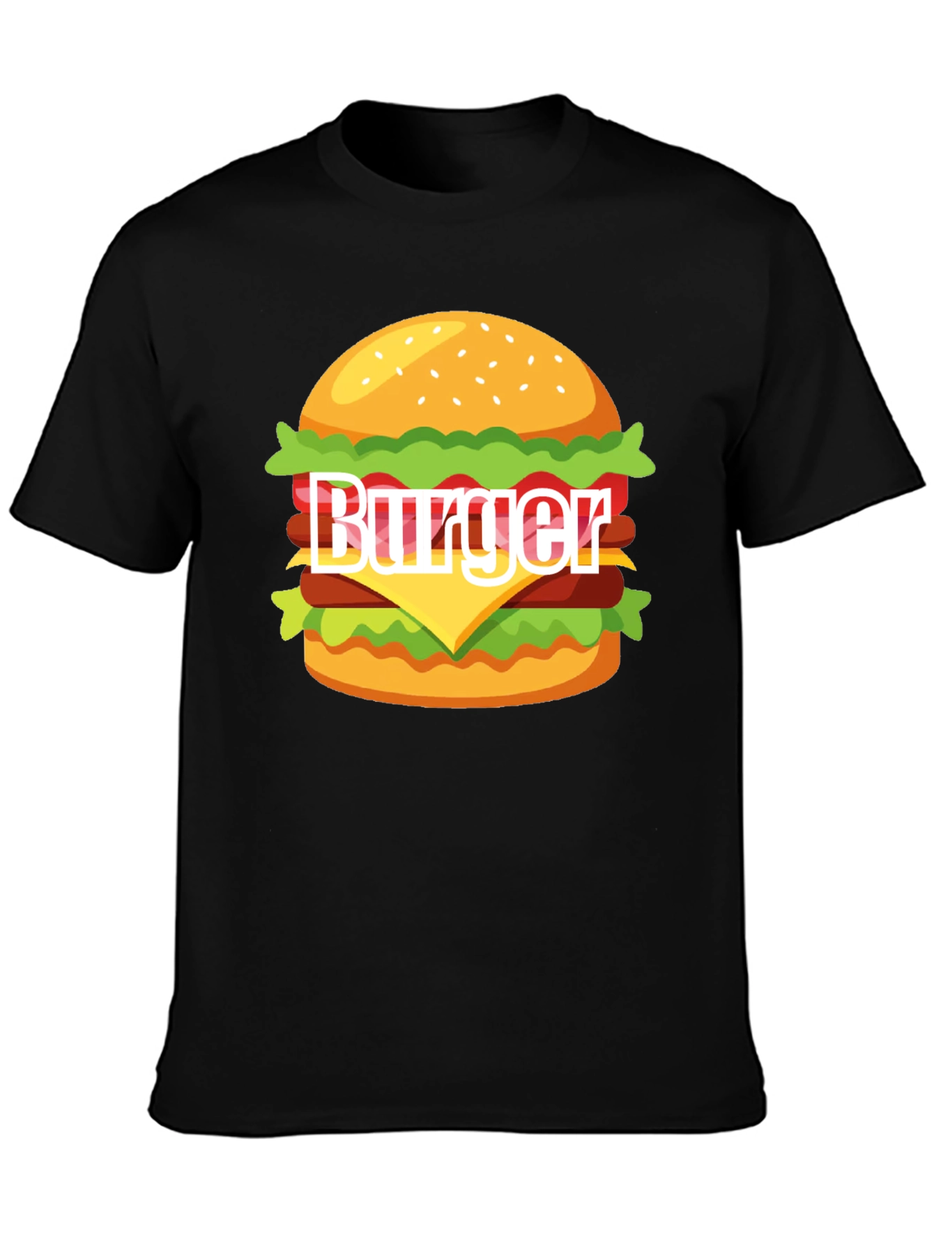 Burger Graphic T-Shirt - Casual Style Tee