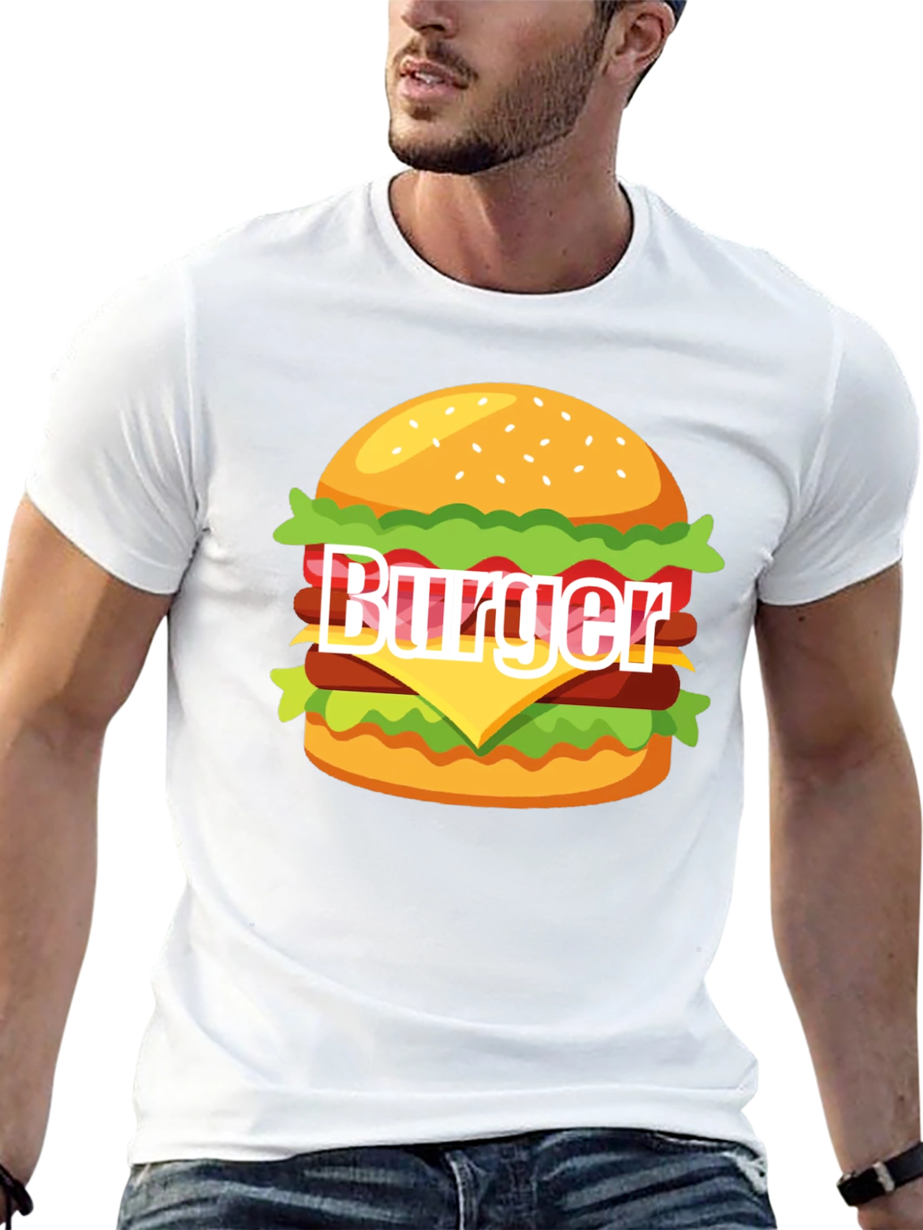 Burger Graphic T-Shirt - Casual Style Tee