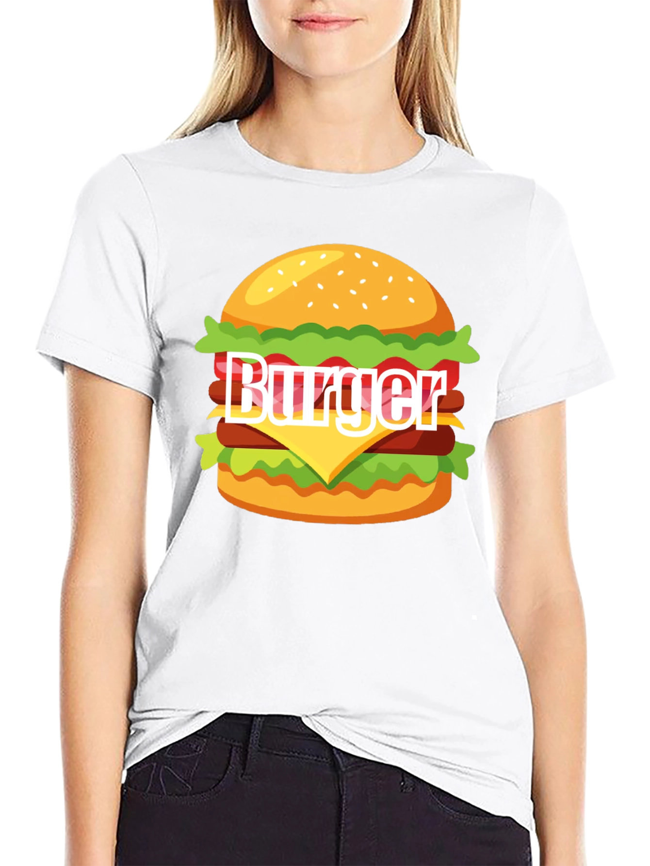 Burger Graphic T-Shirt - Casual Style Tee