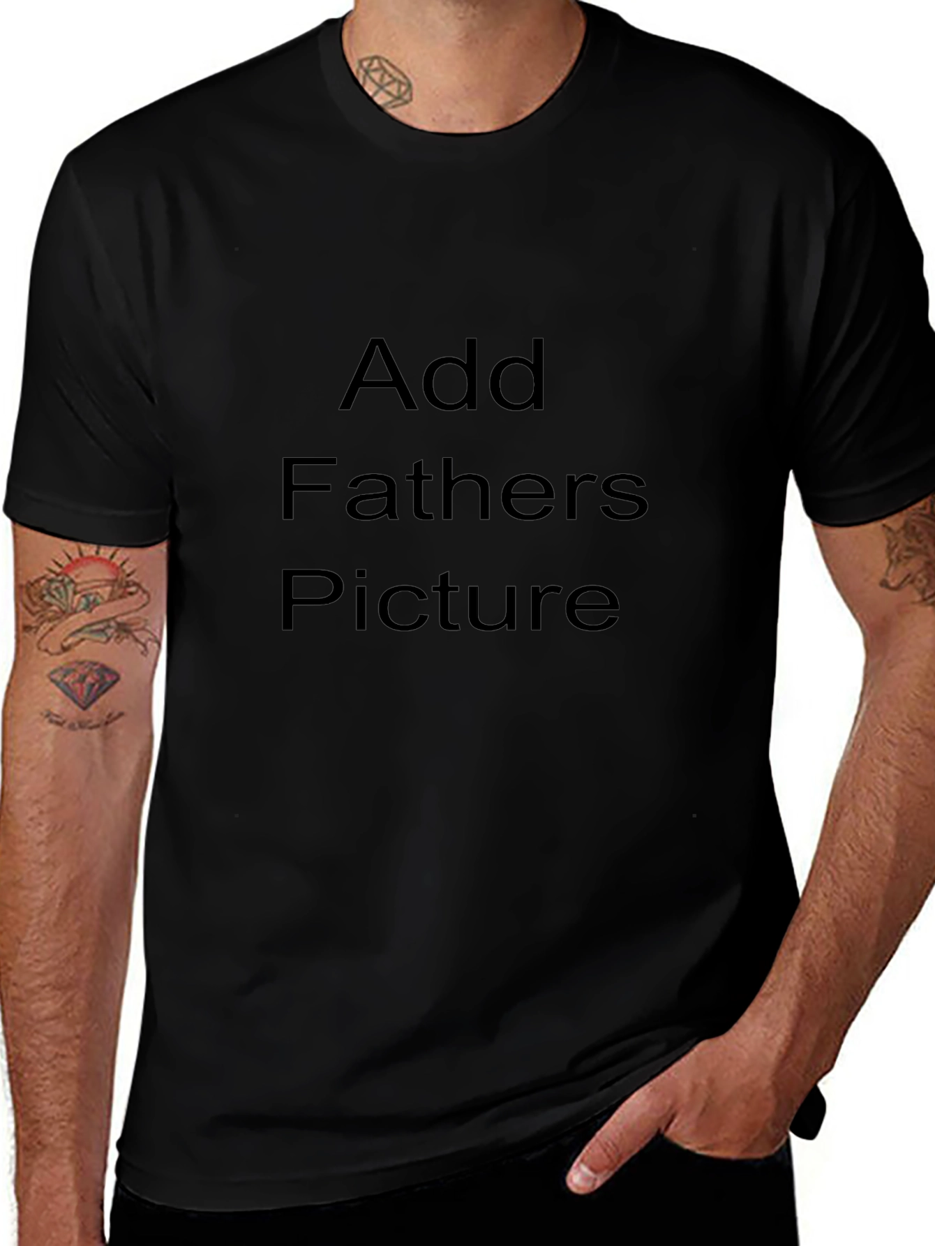 Customizable Black T-Shirt: Add Your Own Photo!
