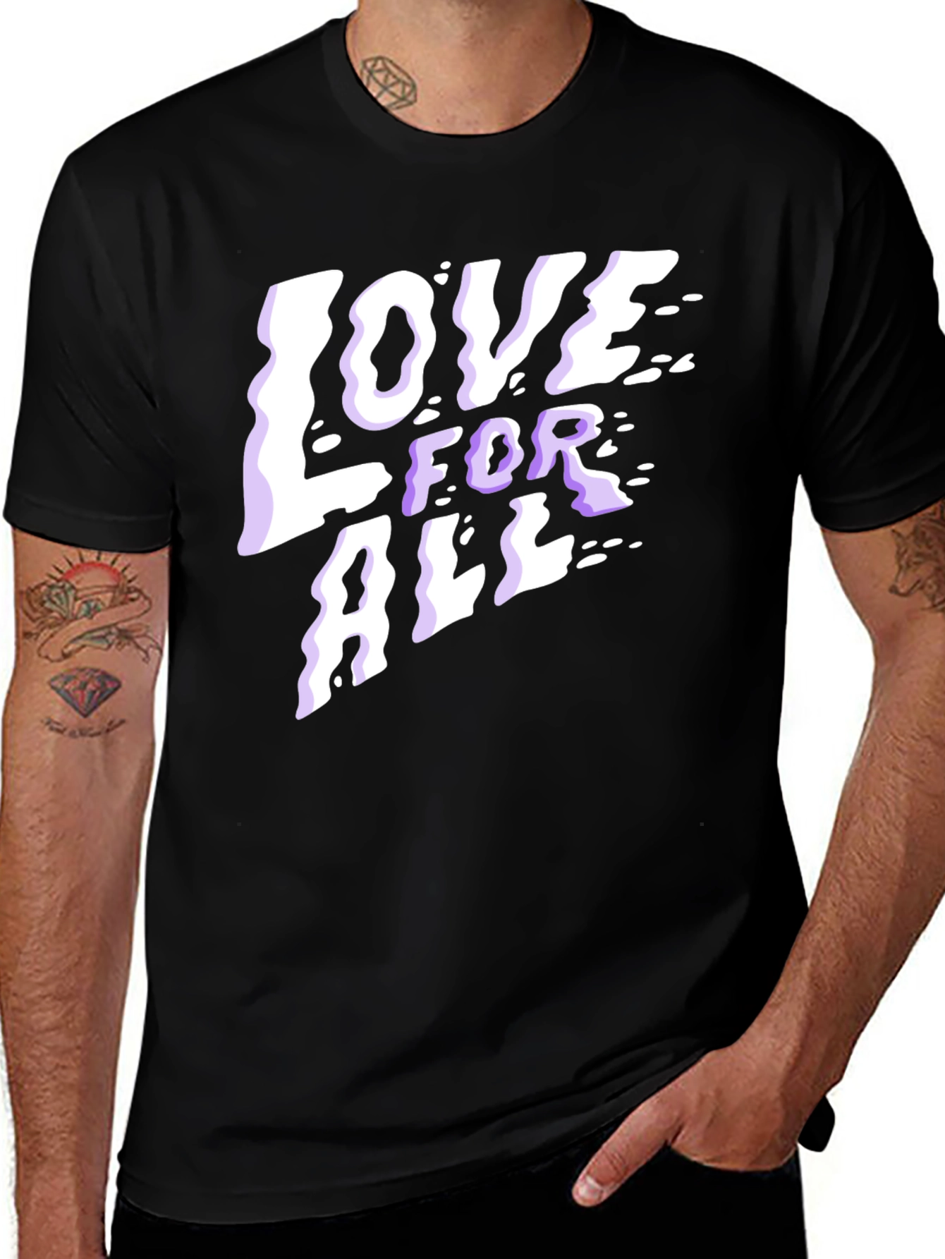 Love For All Graphic T-Shirt - Black