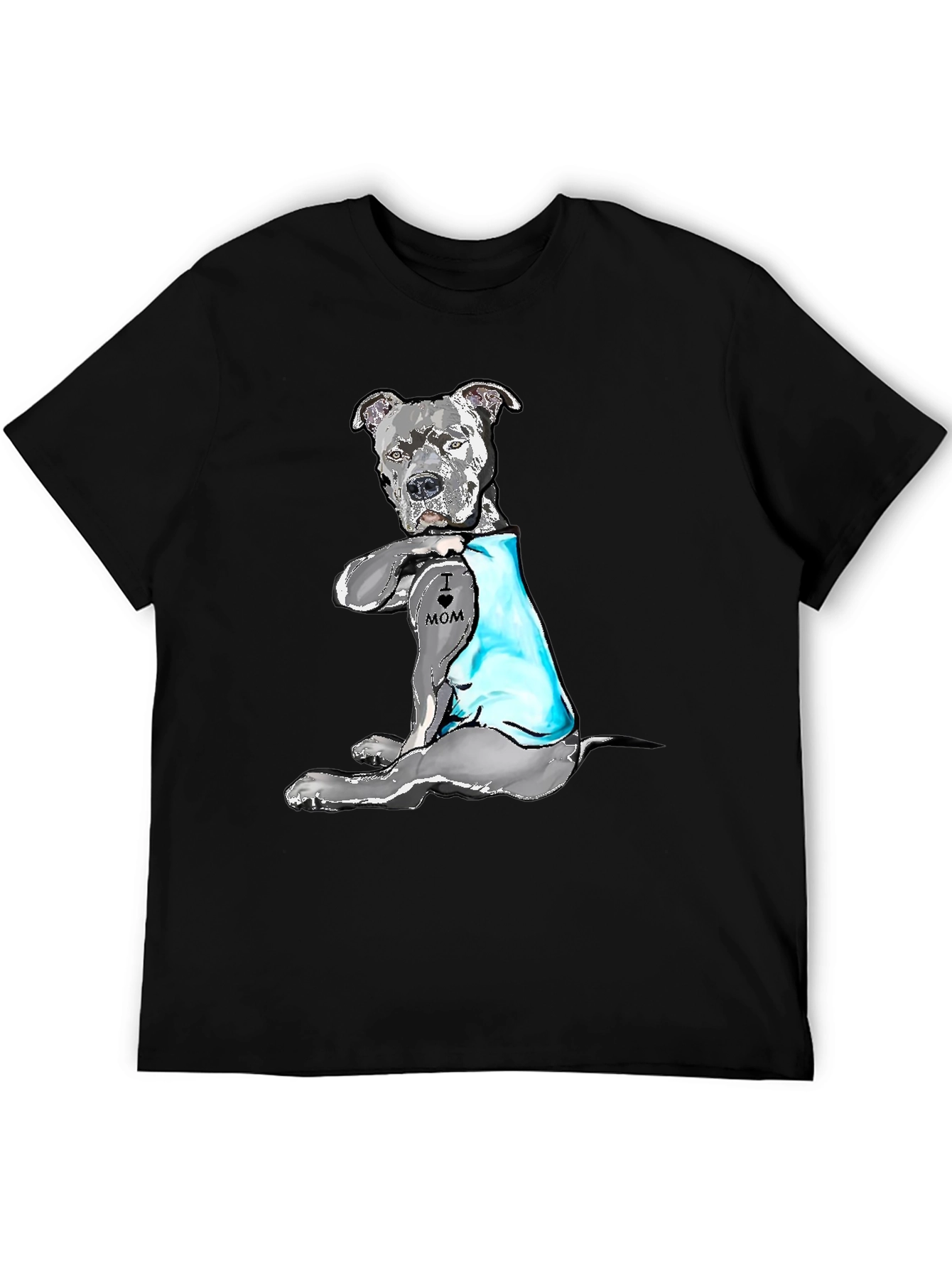 Dog Mom Tattoo Black T-Shirt