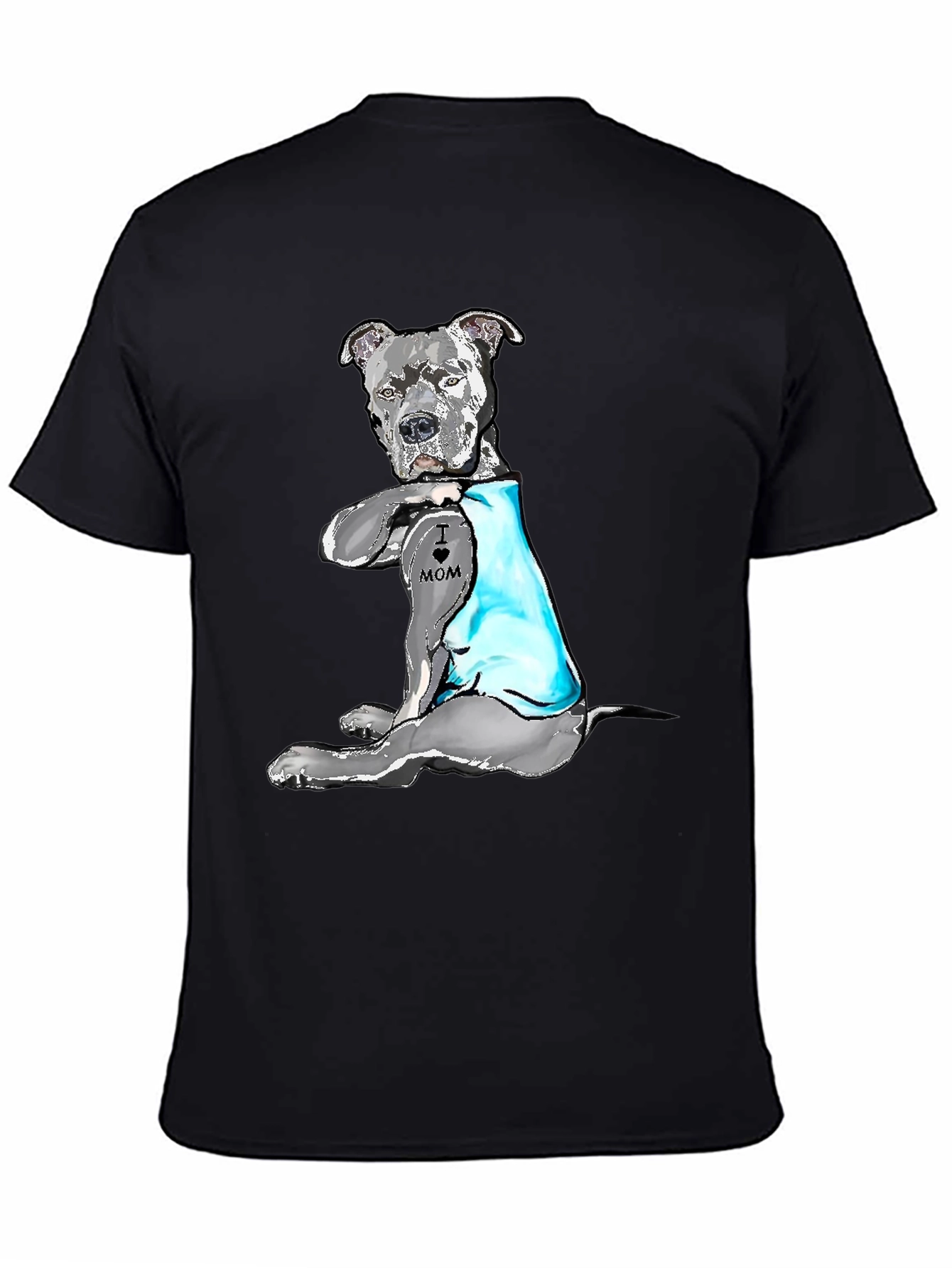 Dog Mom Tattoo Black T-Shirt