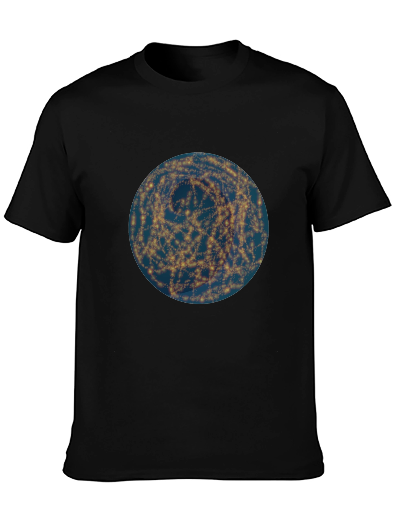 Galaxy Swirl Graphic Tee - Modern Black T-Shirt