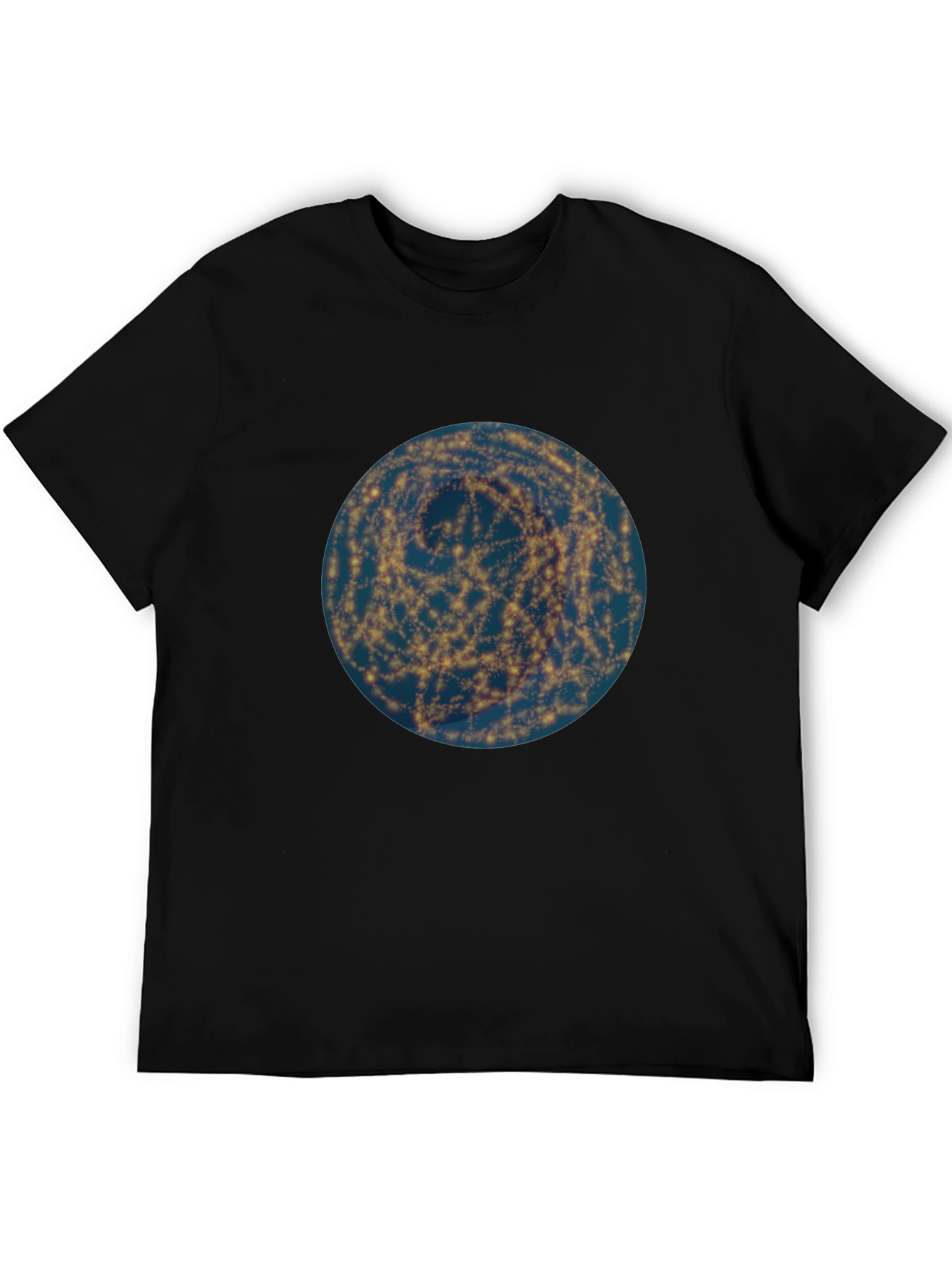 Galaxy Swirl Graphic Tee - Modern Black T-Shirt