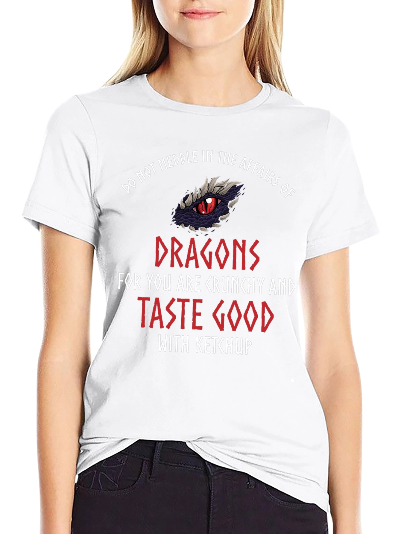 Dragon Affairs Funny T-Shirt - Crunchy and Taste Good
