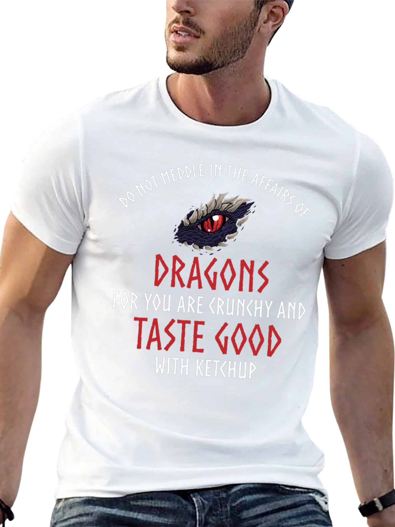 Dragon Affairs Funny T-Shirt - Crunchy and Taste Good