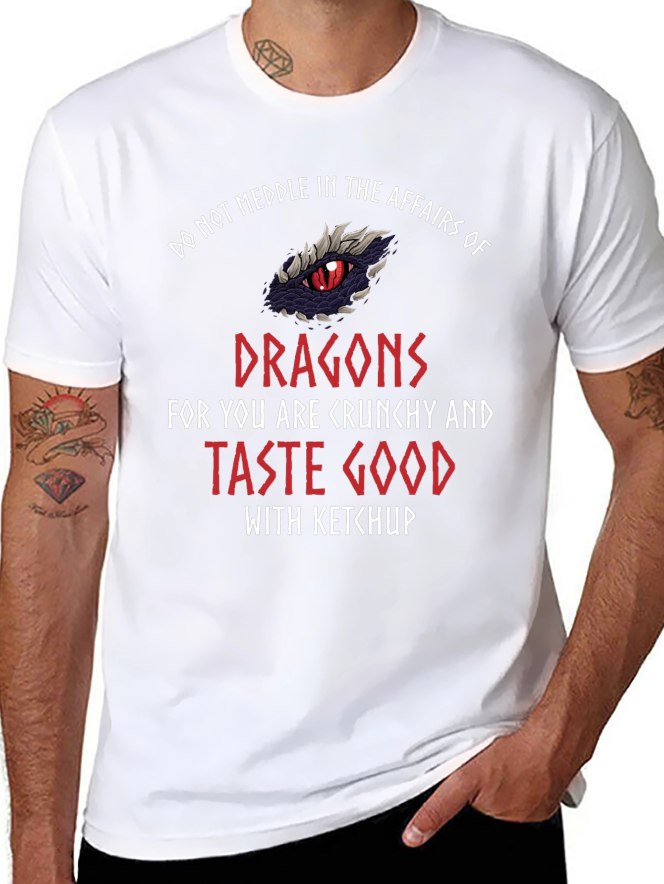 Dragon Affairs Funny T-Shirt - Crunchy and Taste Good