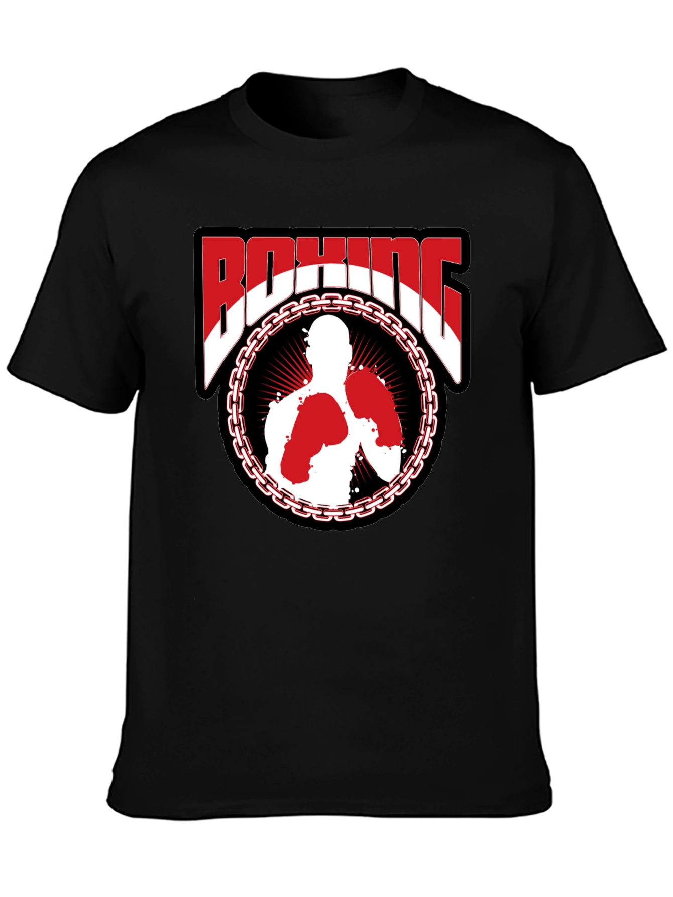 Boxing Graphic T-Shirt - Stylish Black Tee