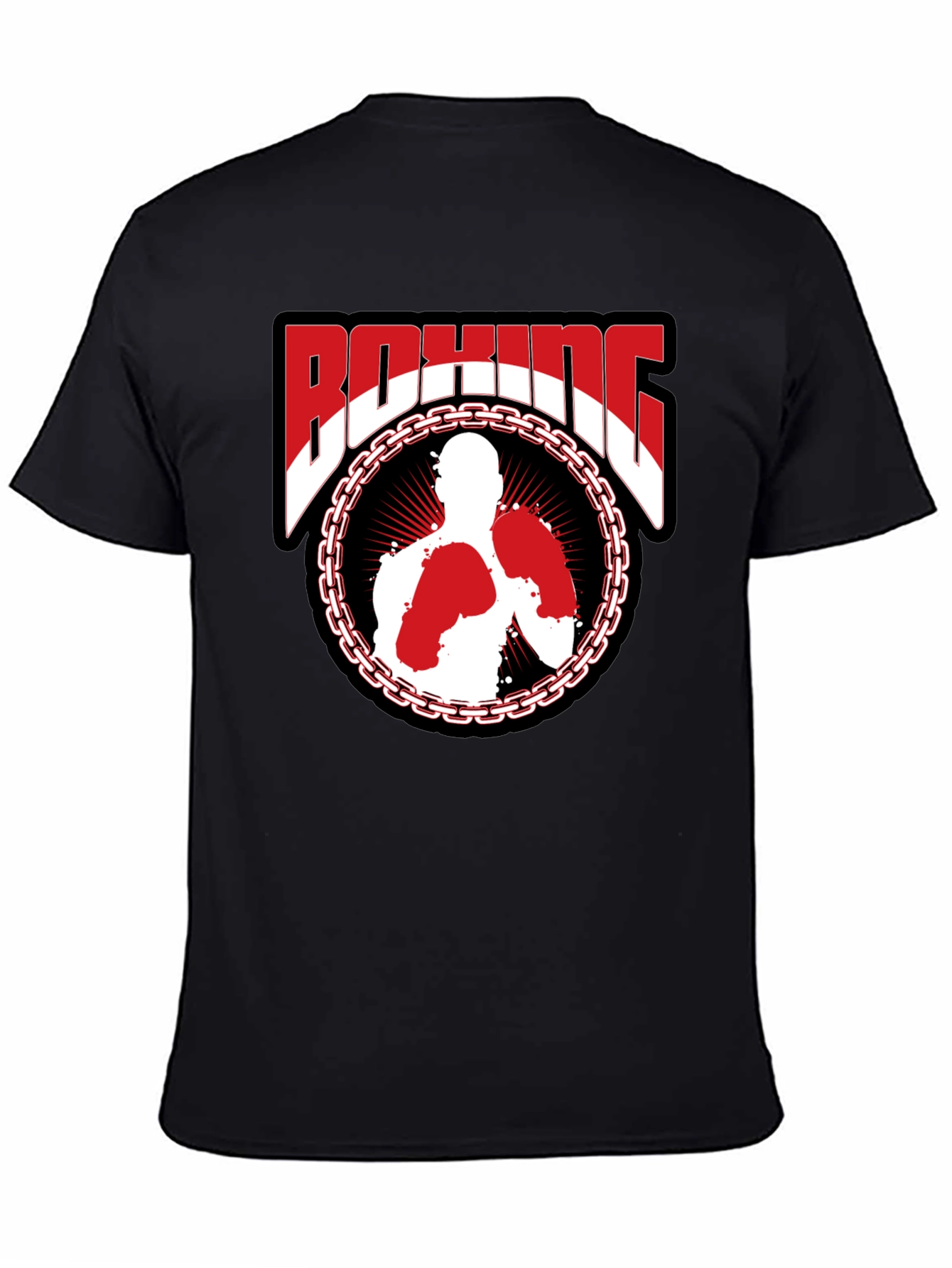 Boxing Graphic T-Shirt - Stylish Black Tee