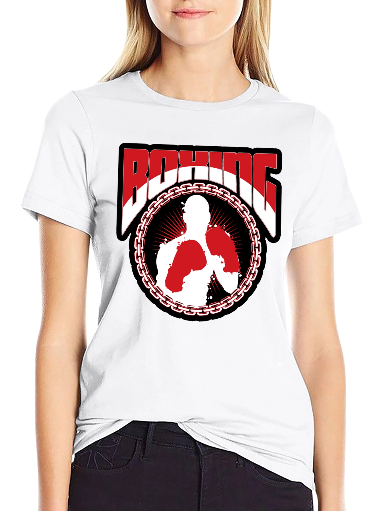 Boxing Graphic T-Shirt - Stylish Black Tee