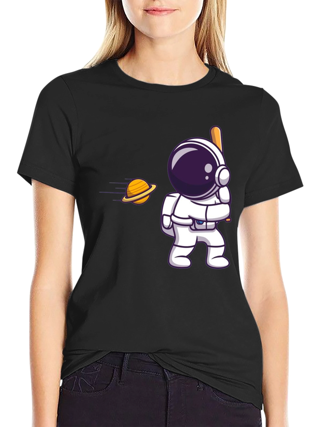 Astronaut Hitting Saturn T-Shirt
