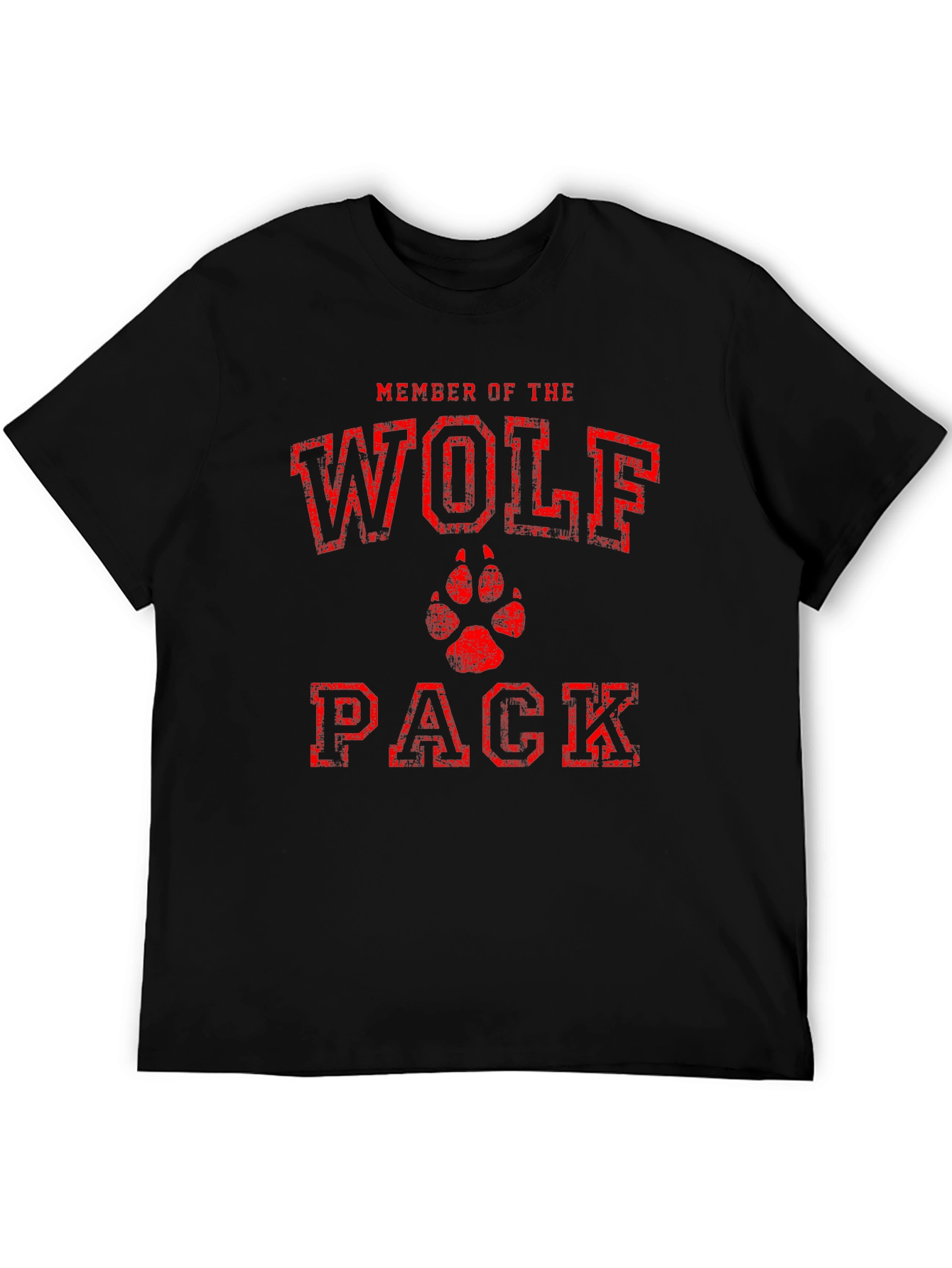 Wolf Pack Graphic T-Shirt - Red Print