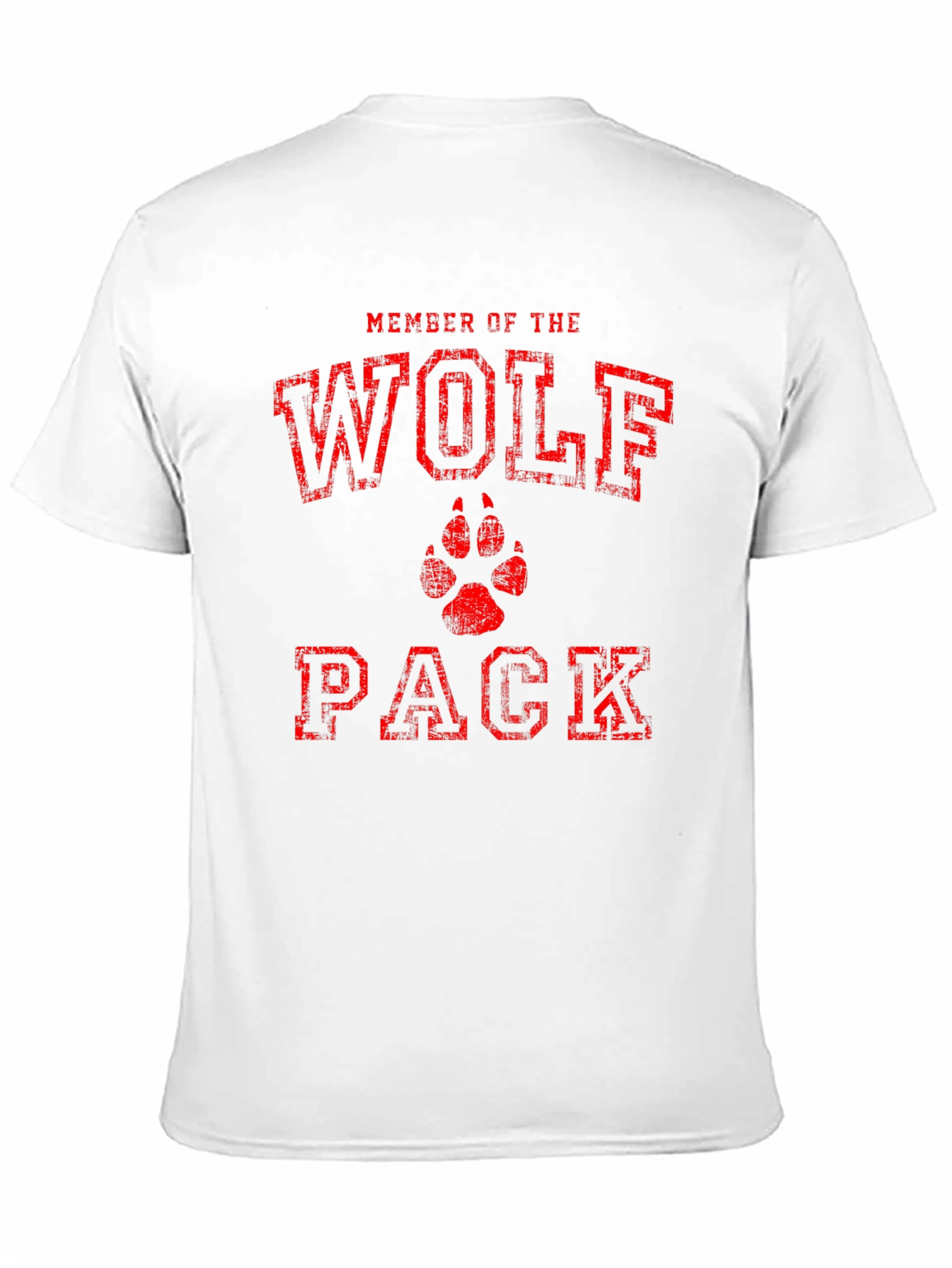 Wolf Pack Graphic T-Shirt - Red Print
