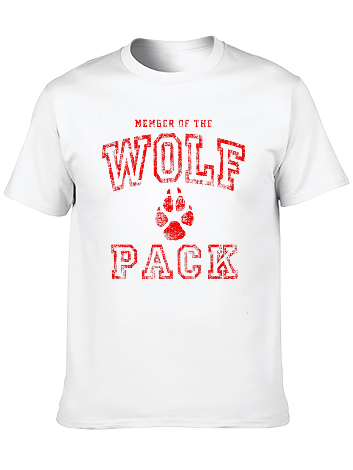 Wolf Pack Graphic T-Shirt - Red Print