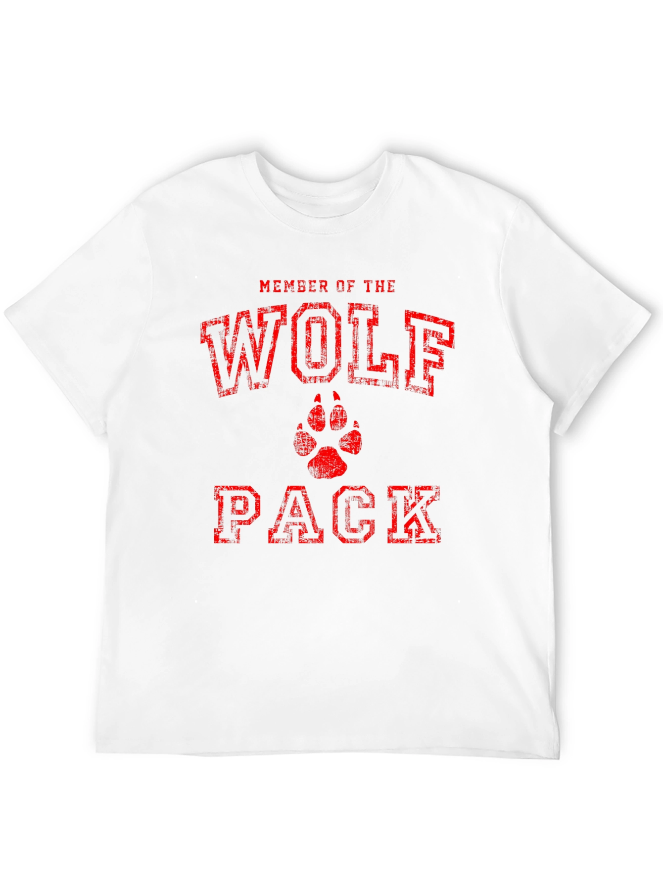 Wolf Pack Graphic T-Shirt - Red Print