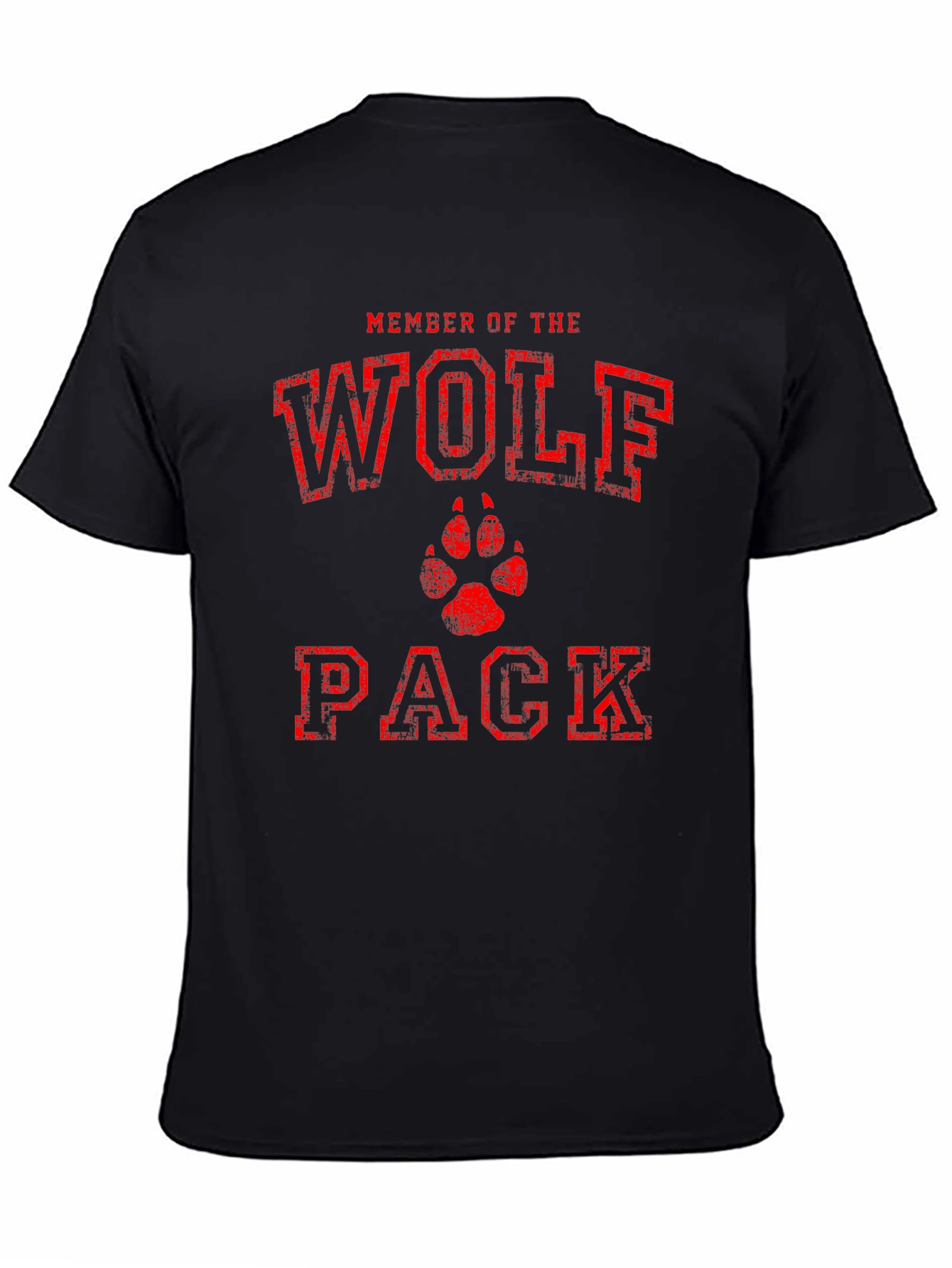 Wolf Pack Graphic T-Shirt - Red Print