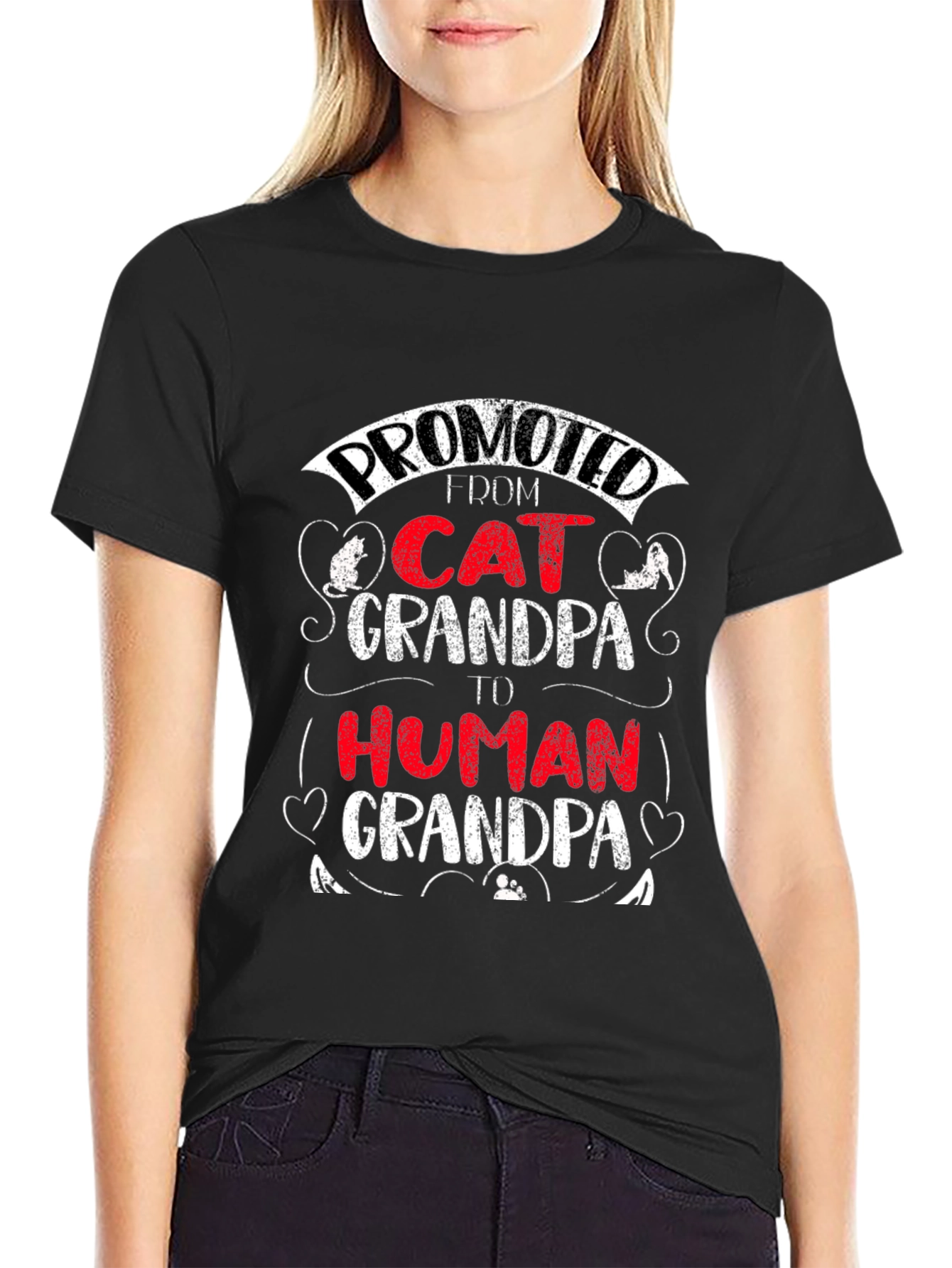 Promoted Cat Grandpa T-Shirt