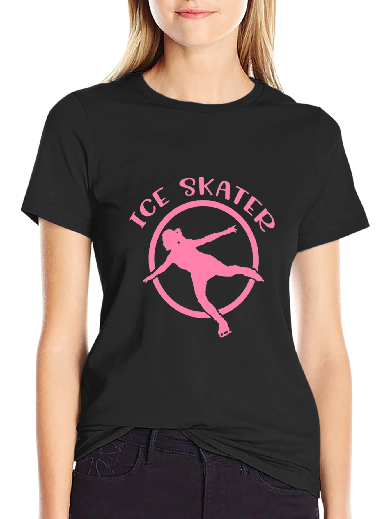 Ice Skater Graphic Tee - Black T-Shirt