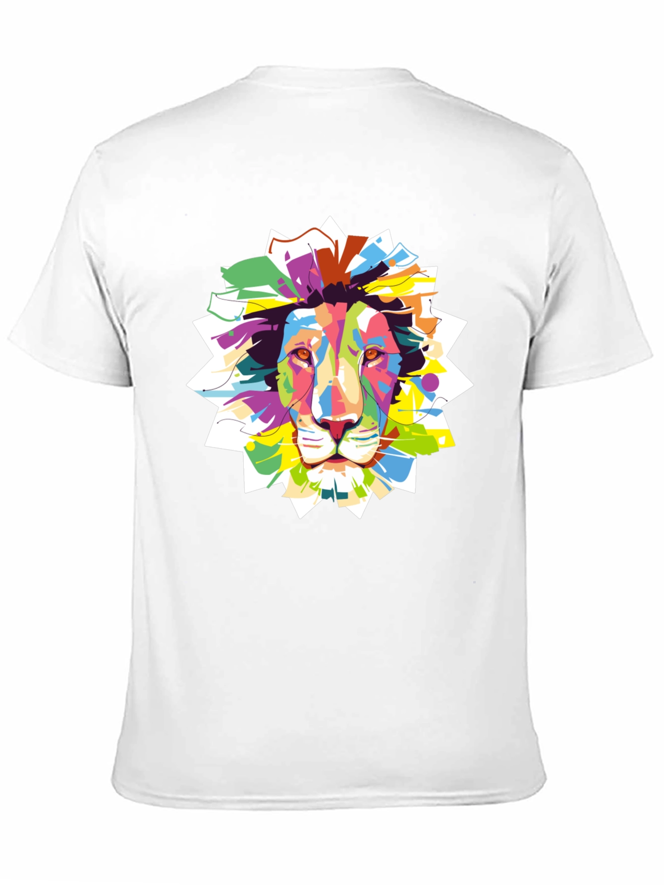 Vibrant Lion Graphic Black T-Shirt
