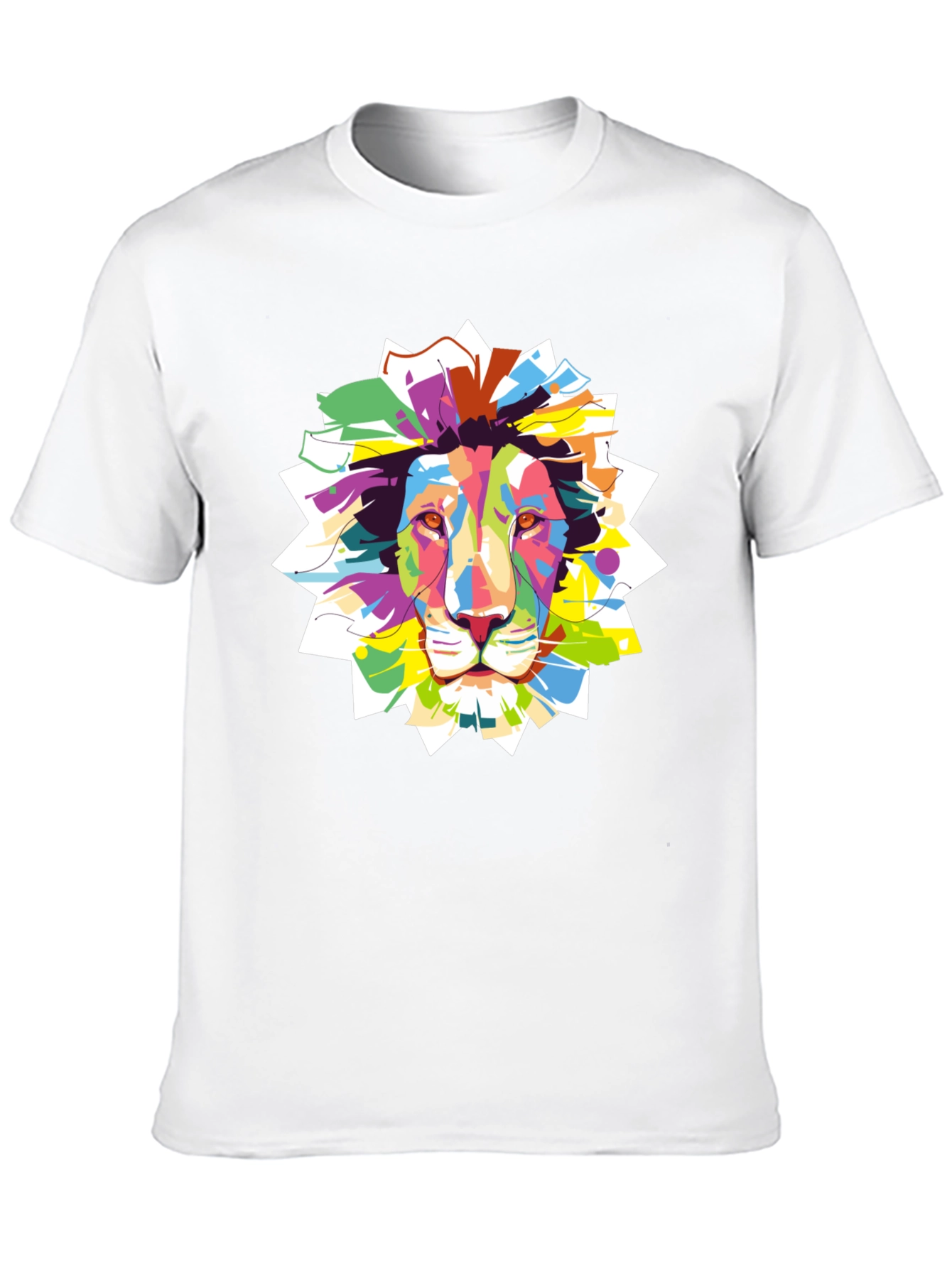 Vibrant Lion Graphic Black T-Shirt
