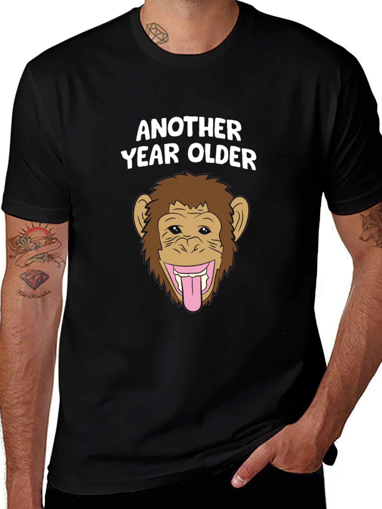 Funny Monkey Birthday T-Shirt - Another Year Older