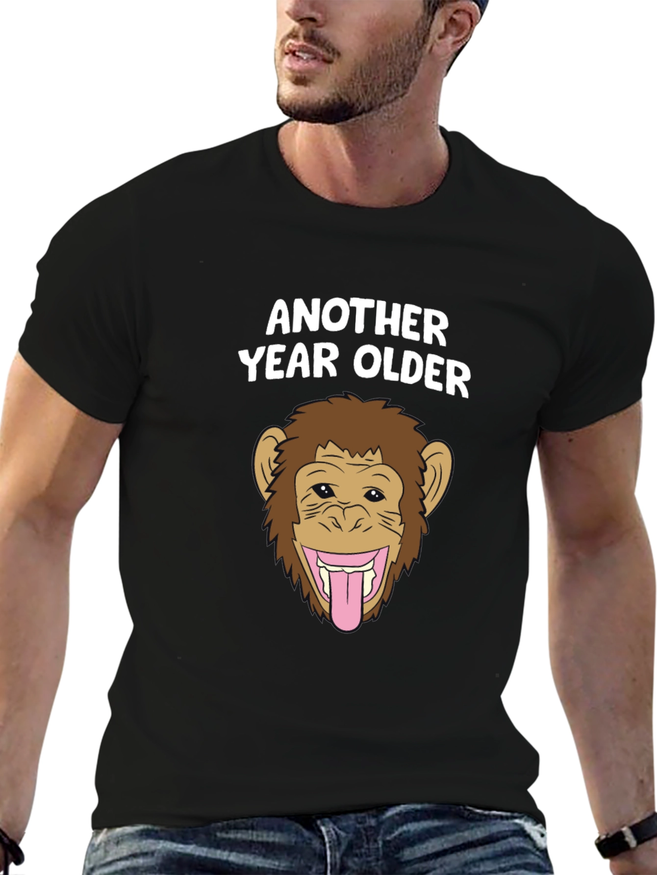 Funny Monkey Birthday T-Shirt - Another Year Older