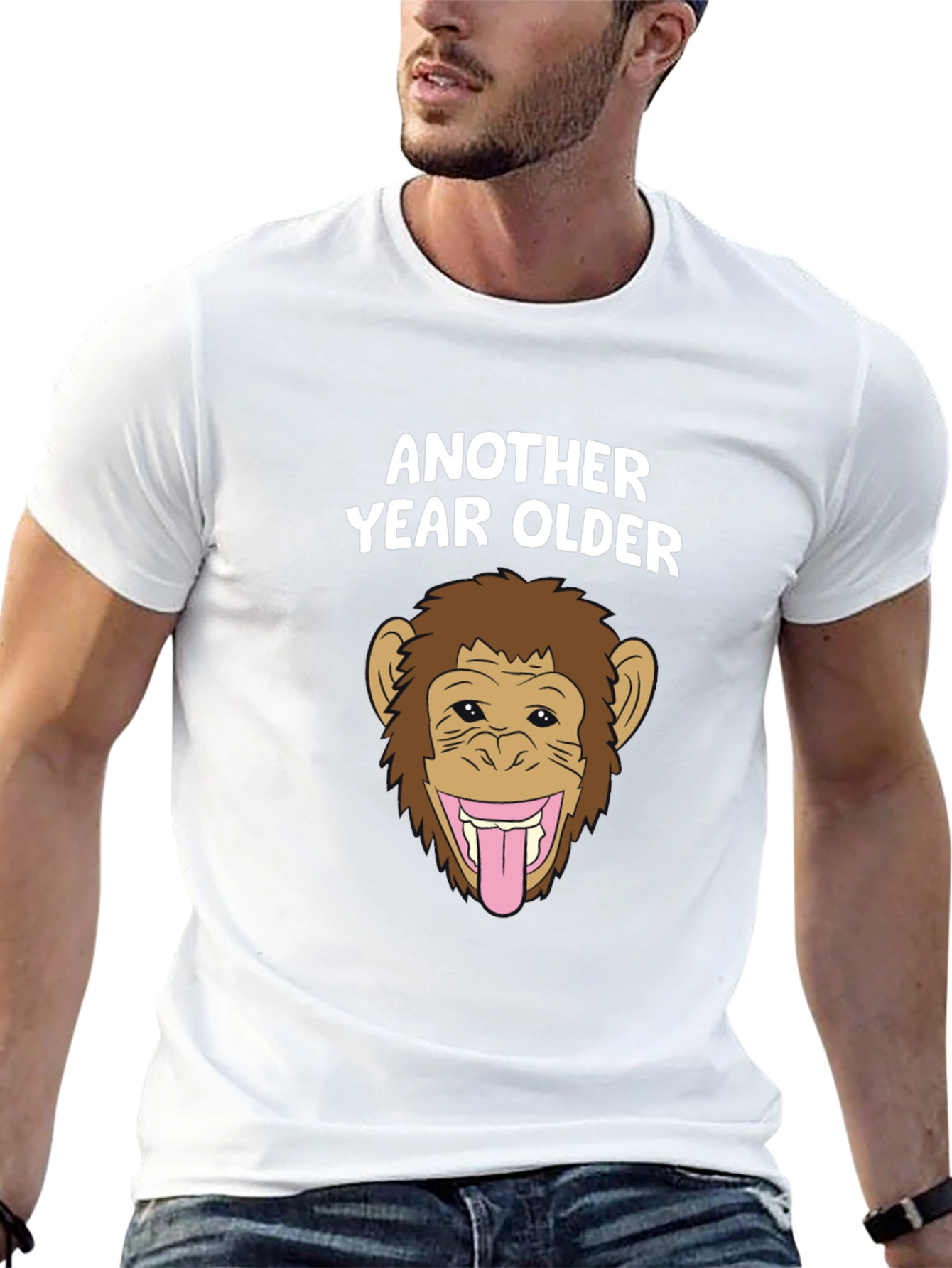 Funny Monkey Birthday T-Shirt - Another Year Older