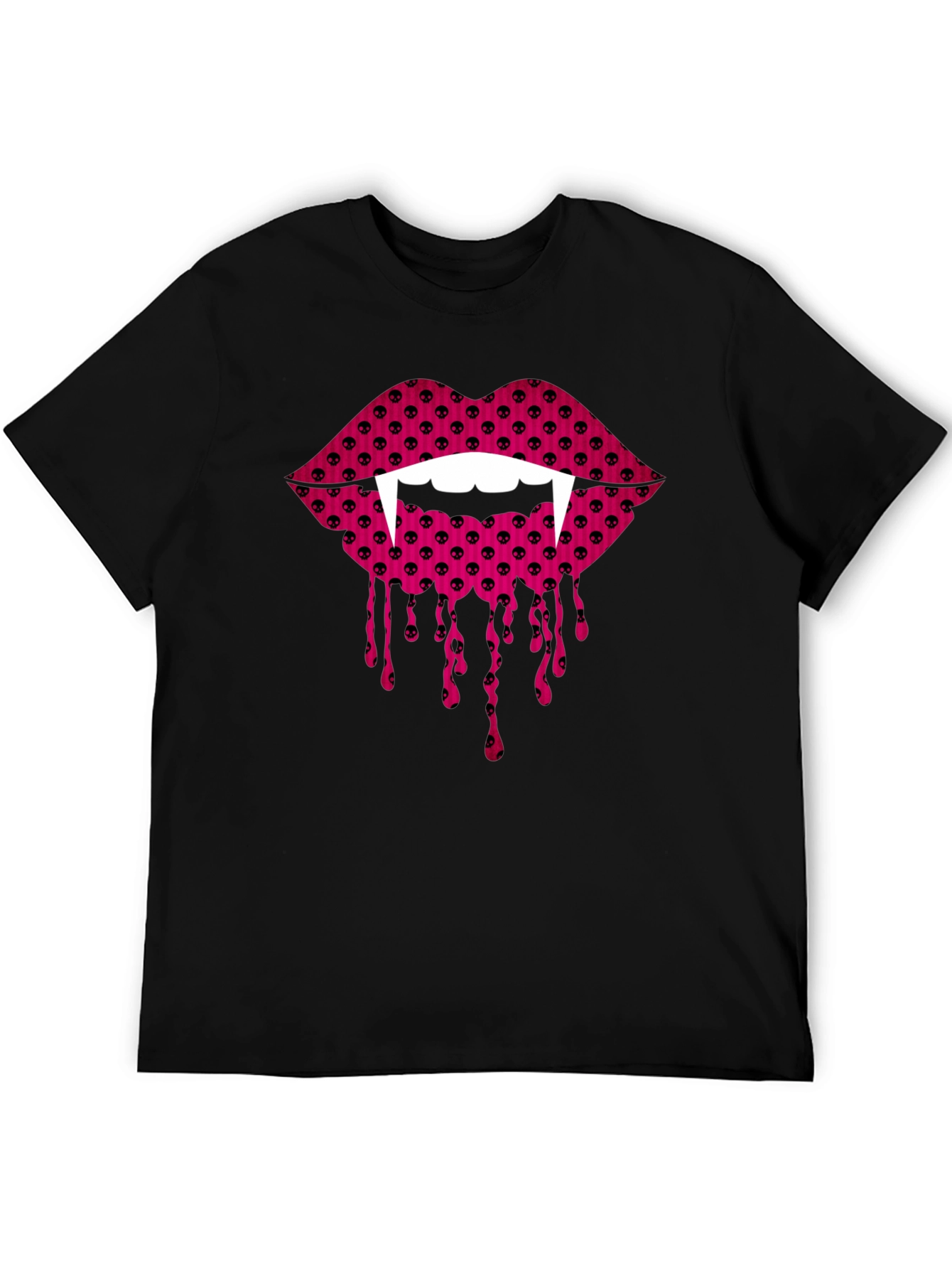 Vampire Lips Graphic Tee - Halloween Fashion