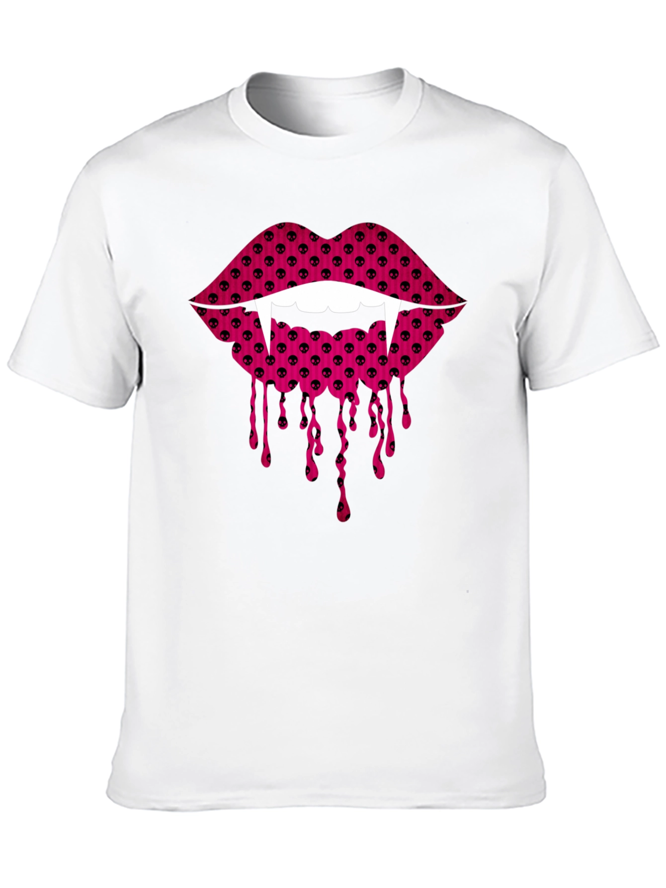 Vampire Lips Graphic Tee - Halloween Fashion
