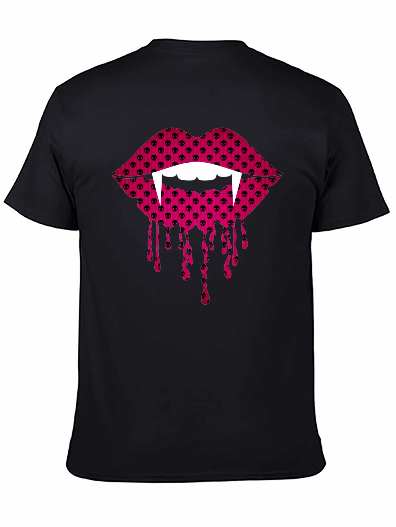 Vampire Lips Graphic Tee - Halloween Fashion