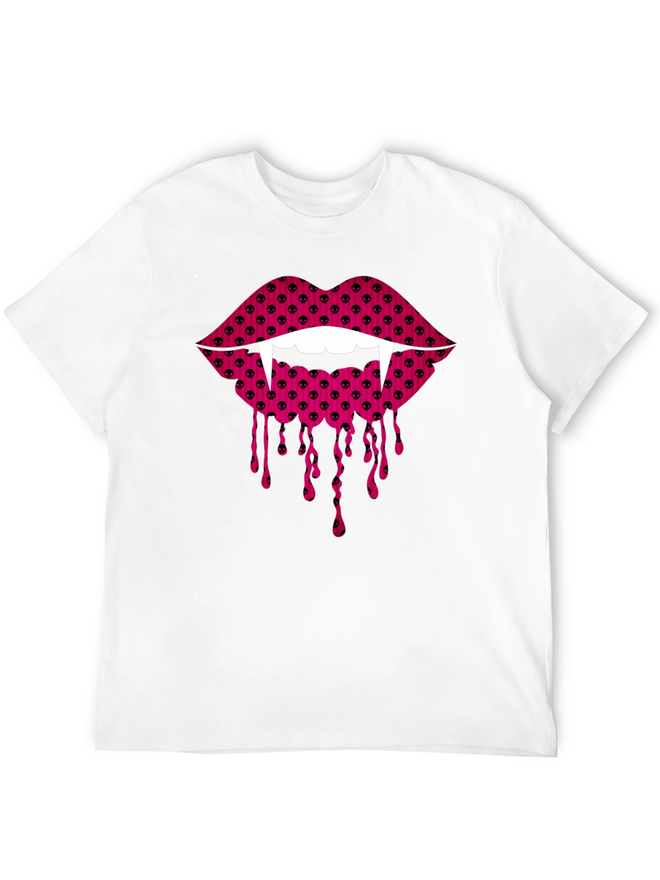 Vampire Lips Graphic Tee - Halloween Fashion