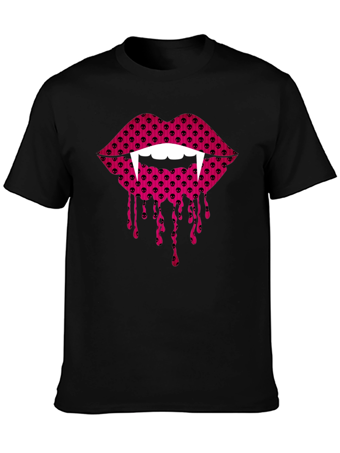 Vampire Lips Graphic Tee - Halloween Fashion