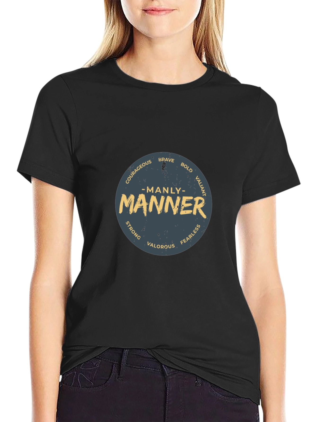 Manly Manner Graphic Print Tee