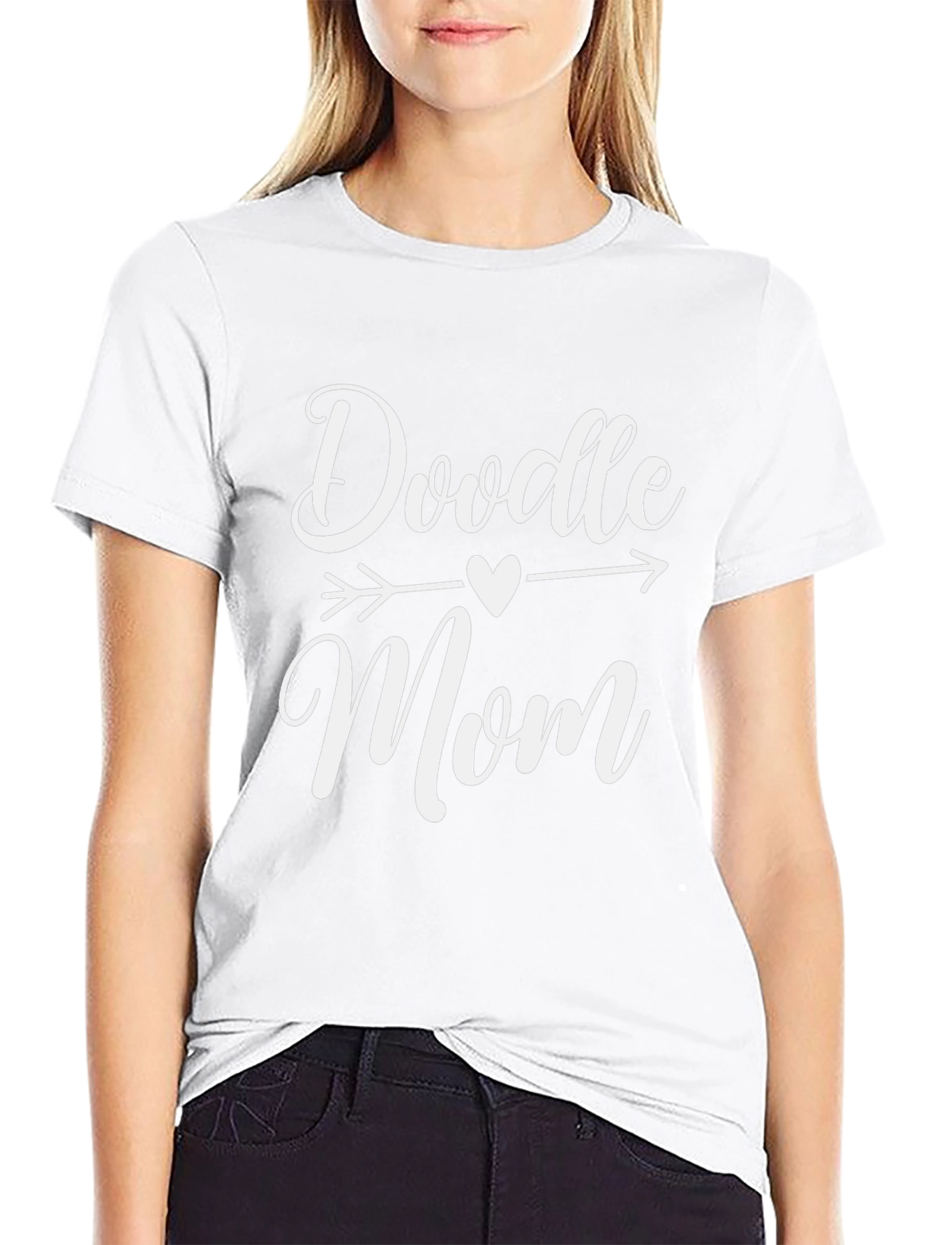 Doodle Mom T-Shirt - Heart Arrow Design