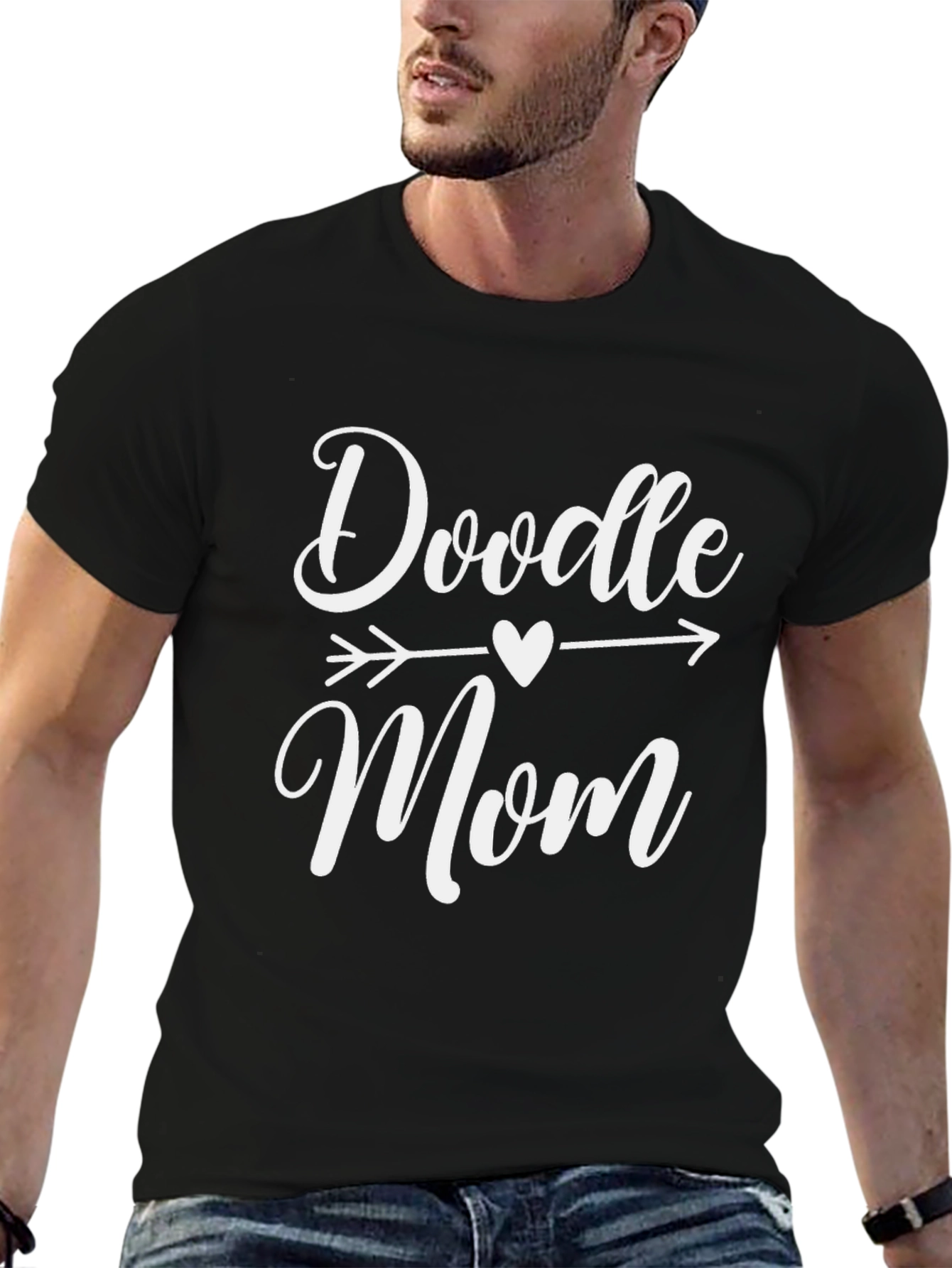Doodle Mom T-Shirt - Heart Arrow Design