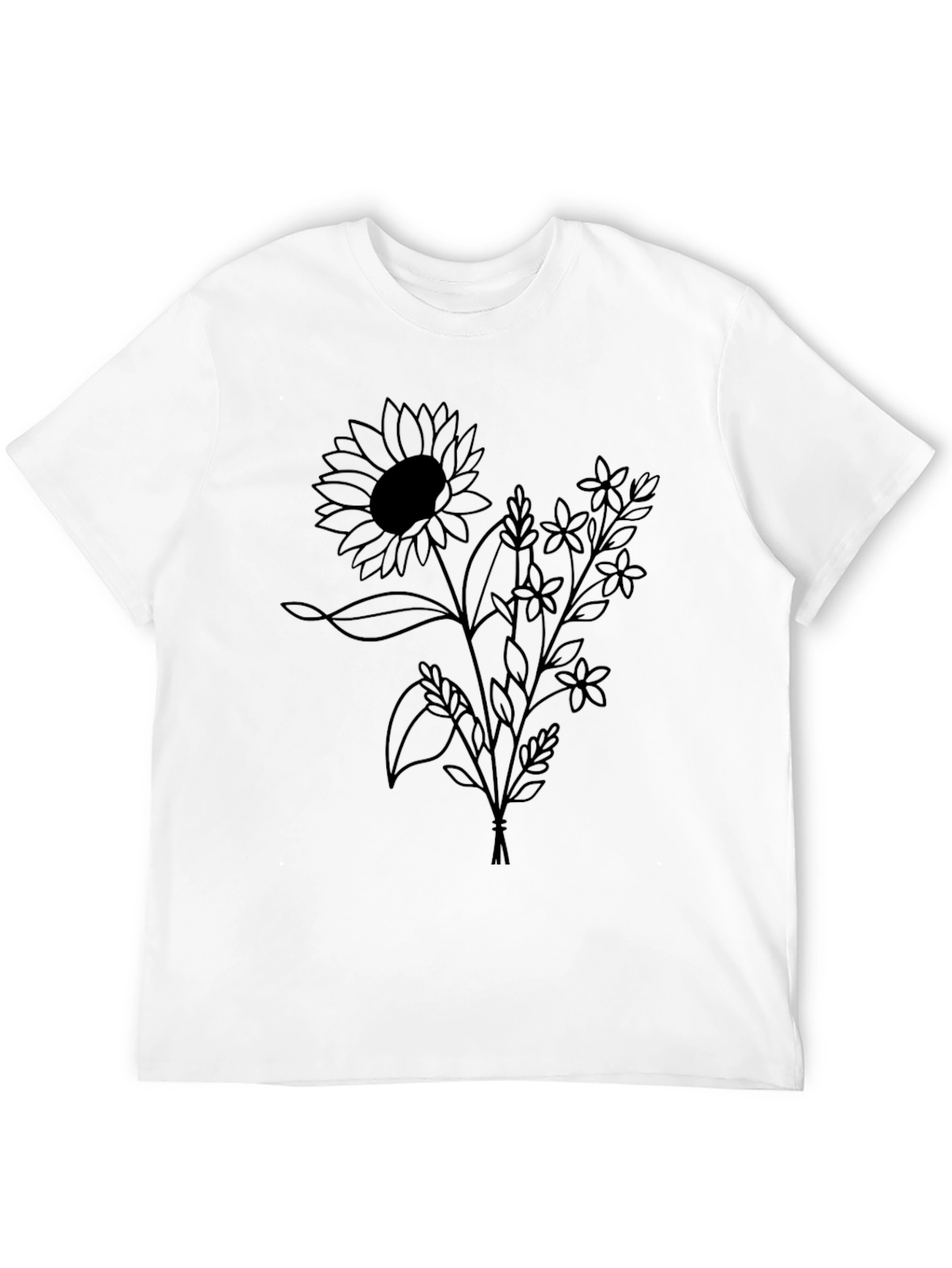 Black Floral Bouquet Graphic Tee