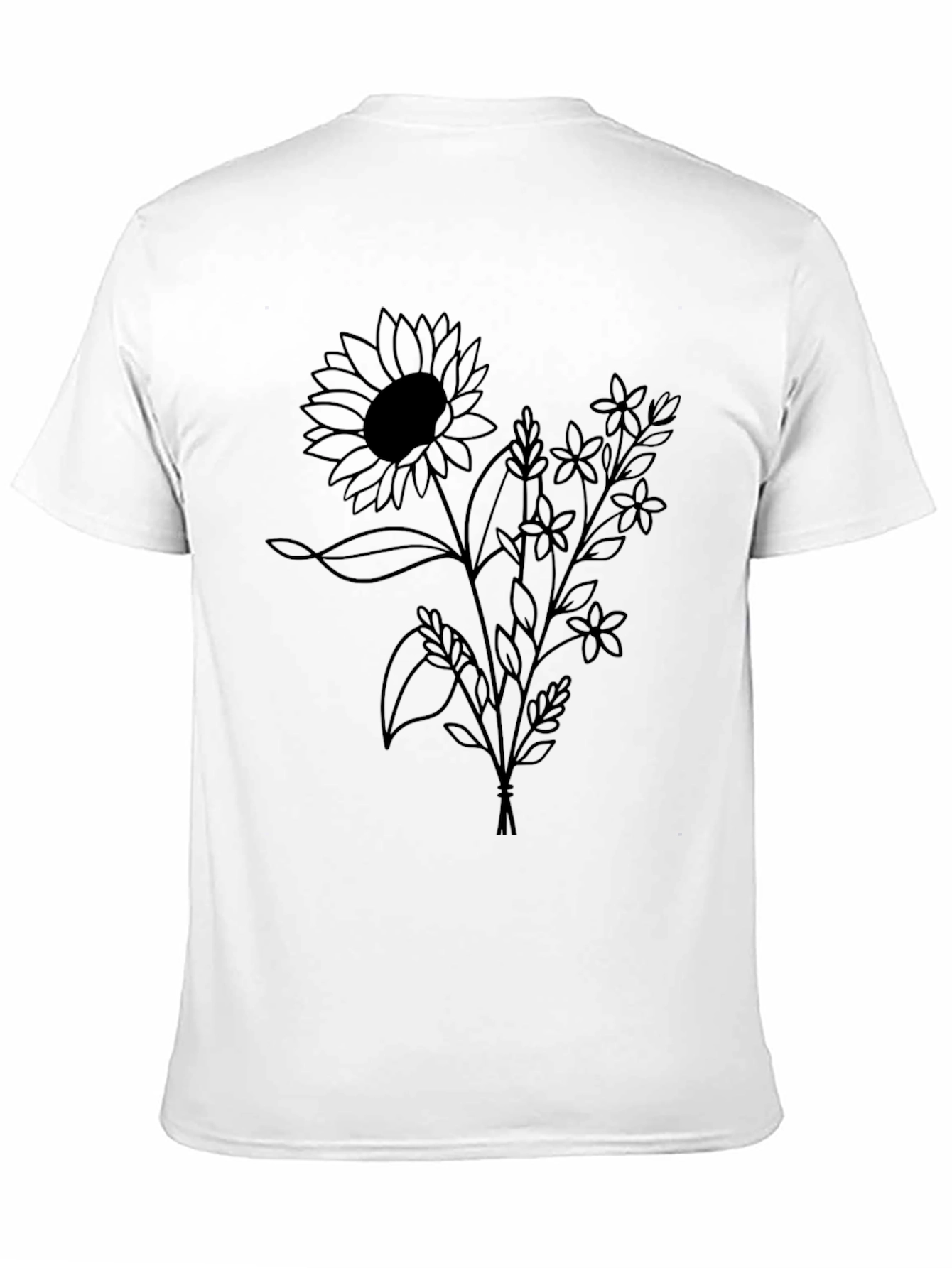 Black Floral Bouquet Graphic Tee