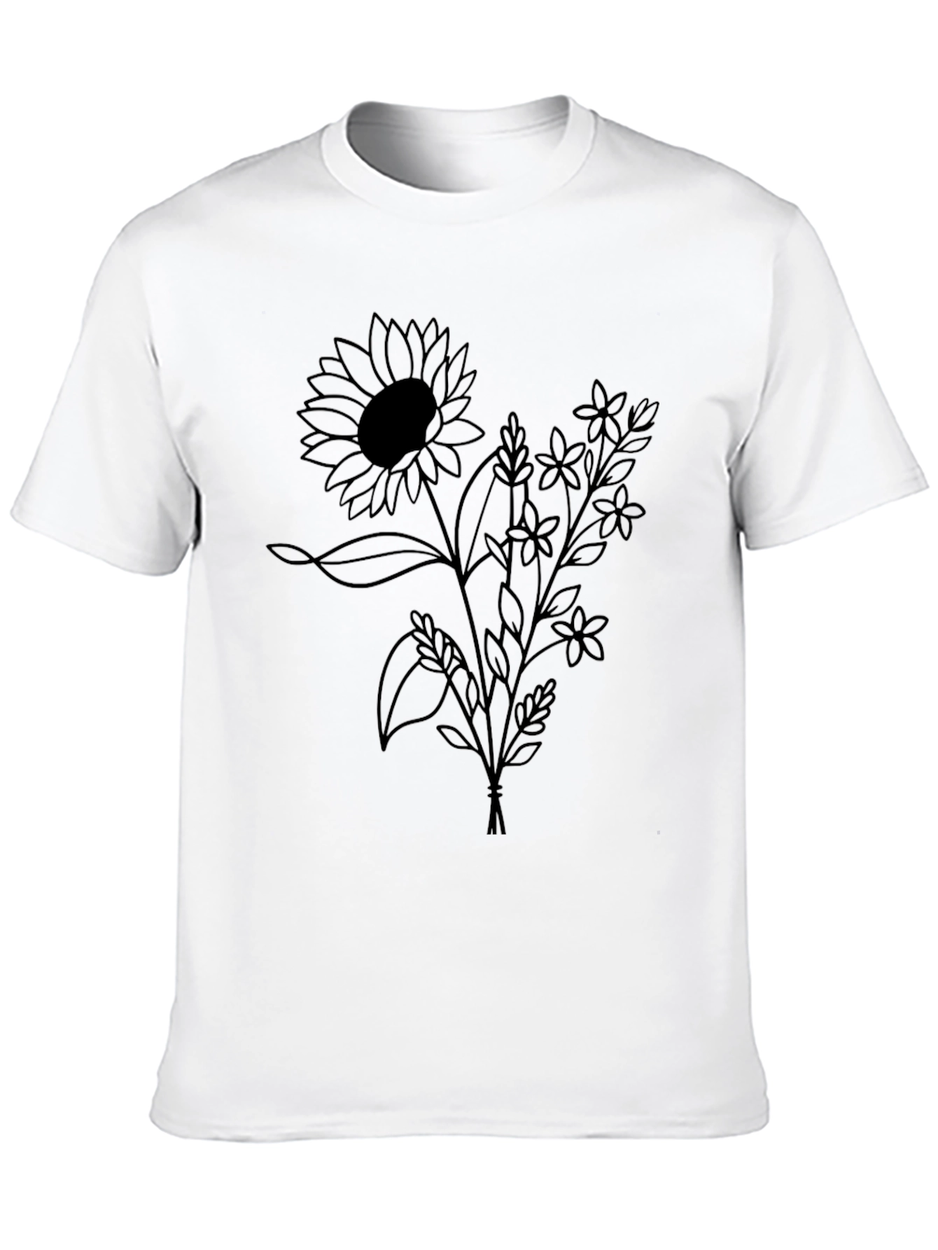 Black Floral Bouquet Graphic Tee