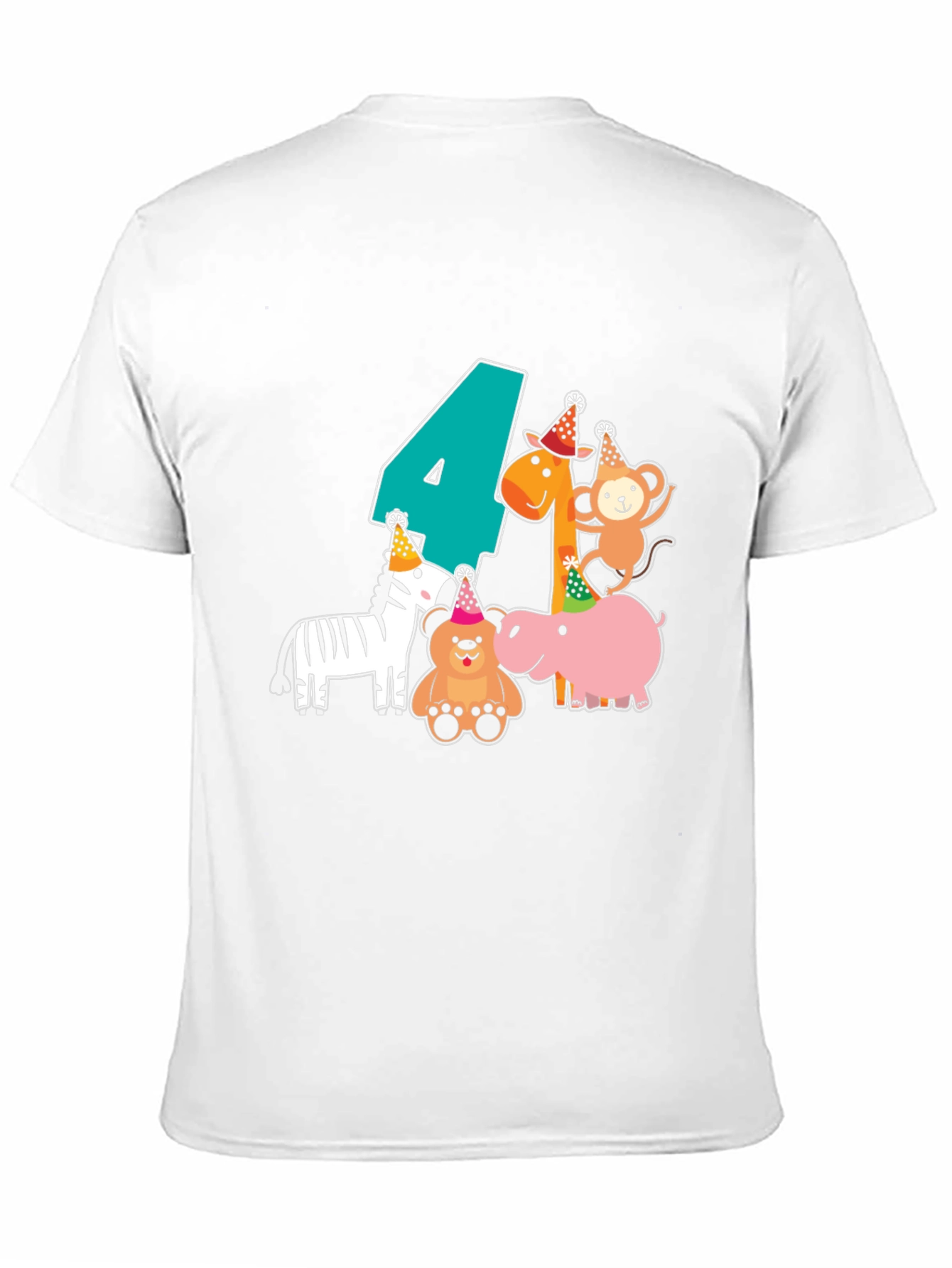 Birthday Animal T-Shirt - Number Four