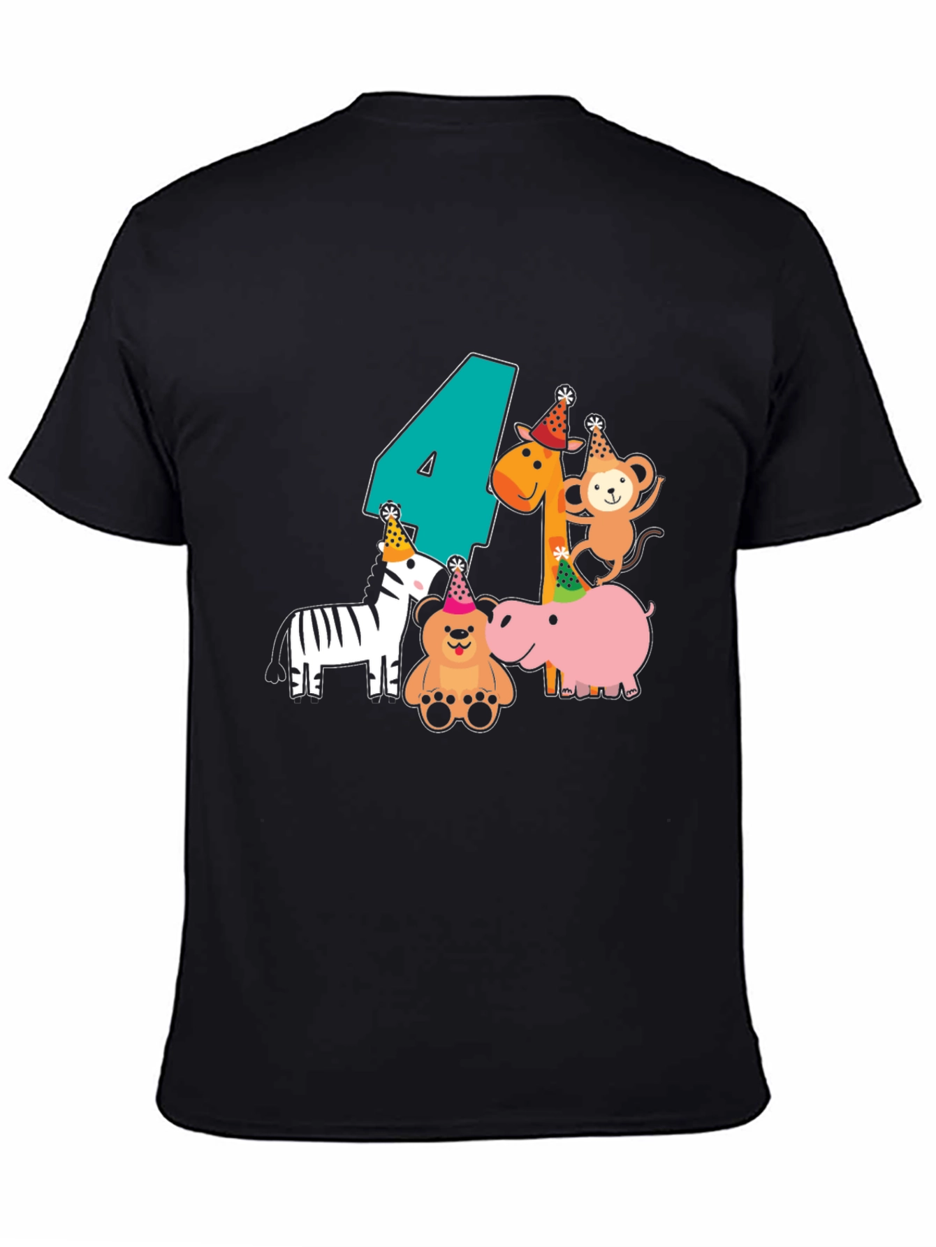 Birthday Animal T-Shirt - Number Four