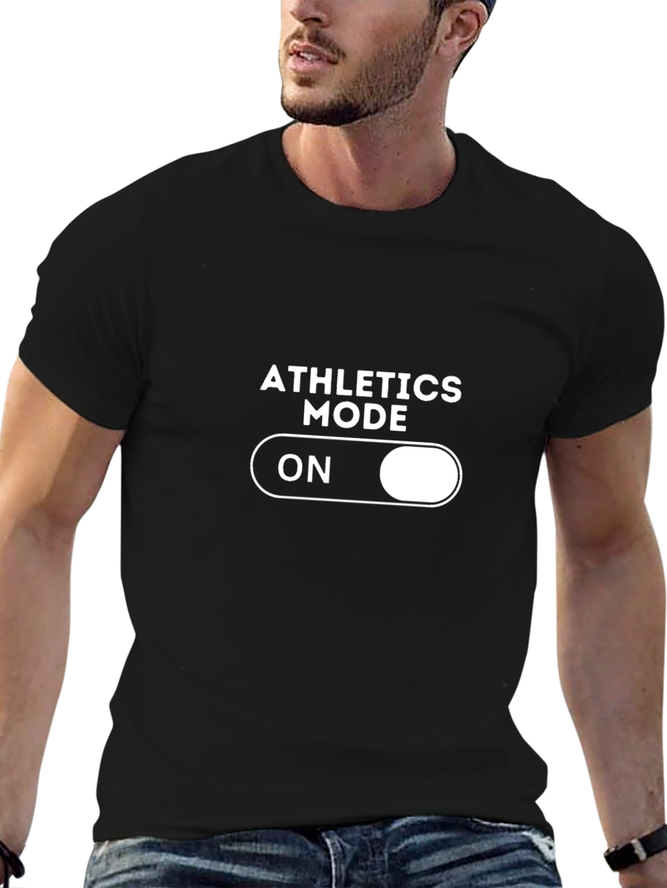 Athletics Mode On - Black Graphic Tee