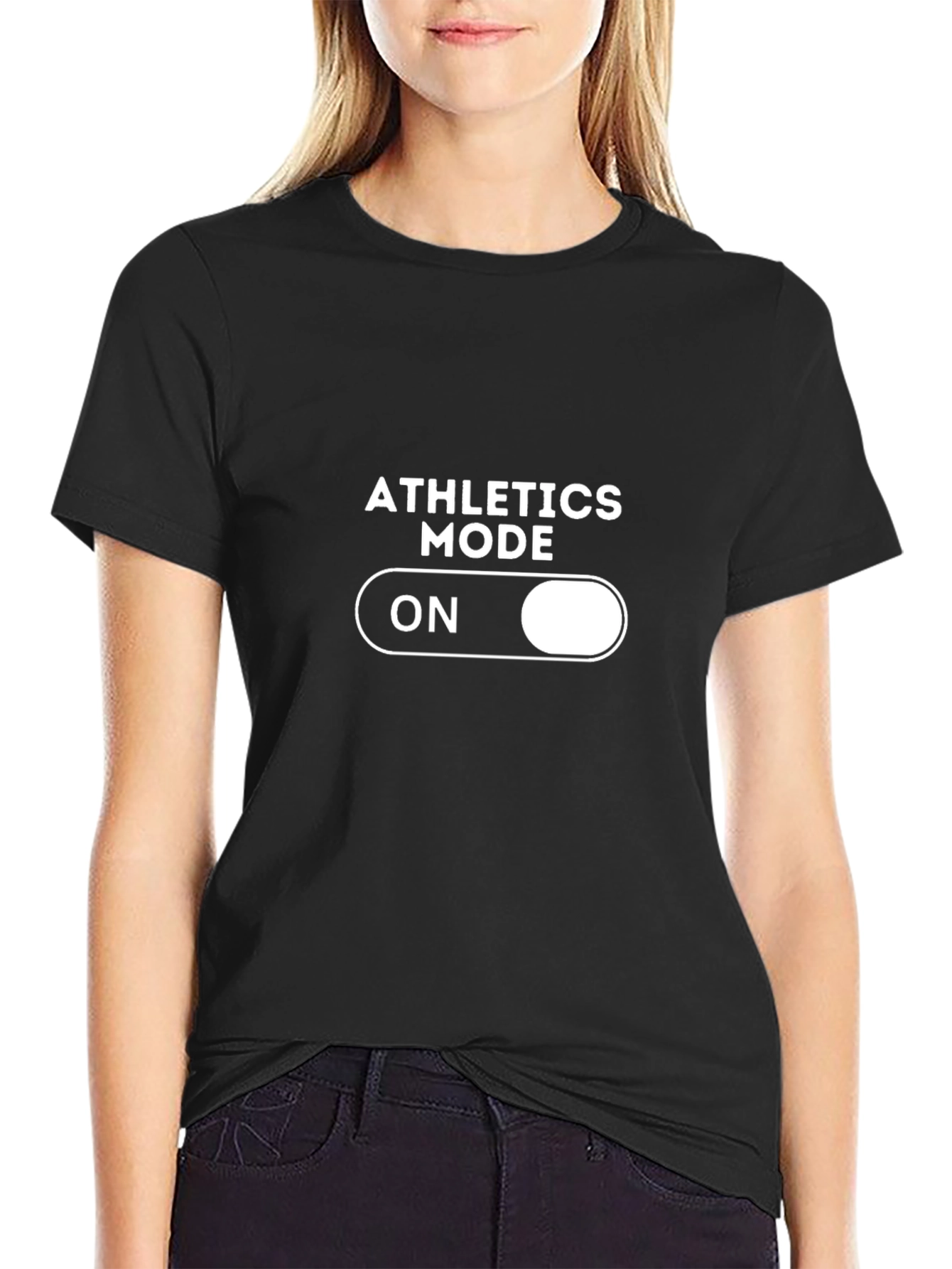 Athletics Mode On - Black Graphic Tee