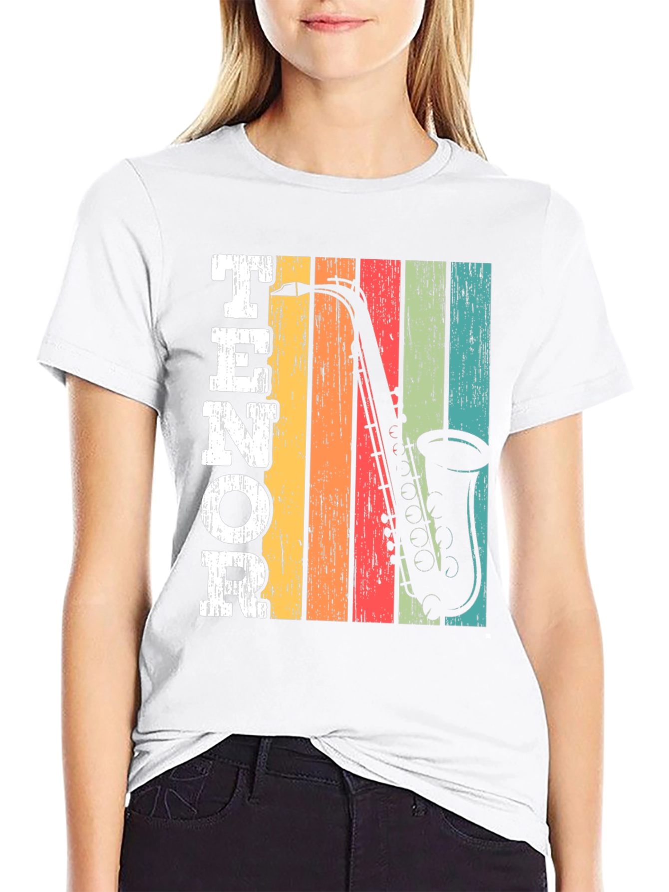 Retro Tenor Saxophone Music T-Shirt