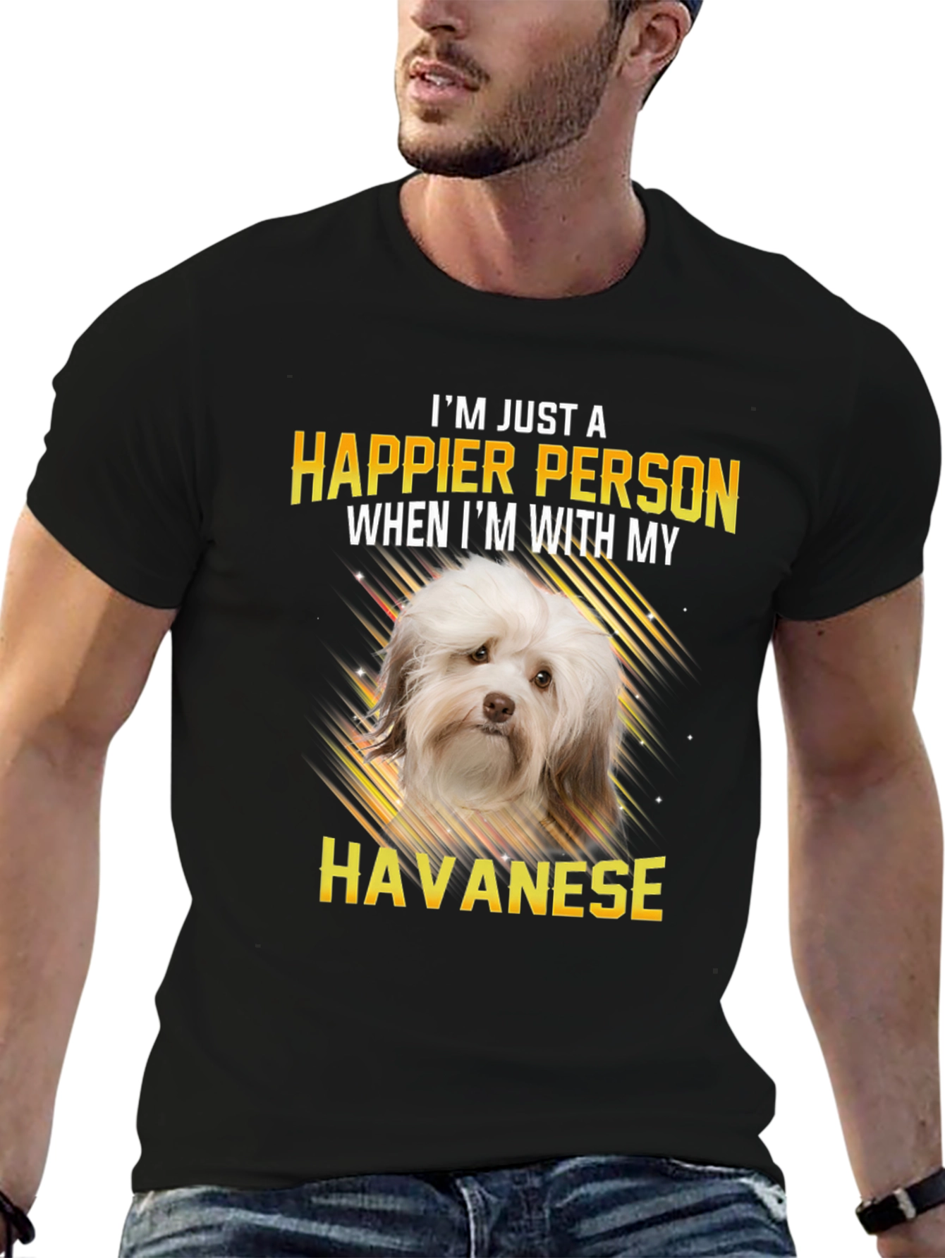 Havanese Dog Lover T-Shirt - Happier Person Tee
