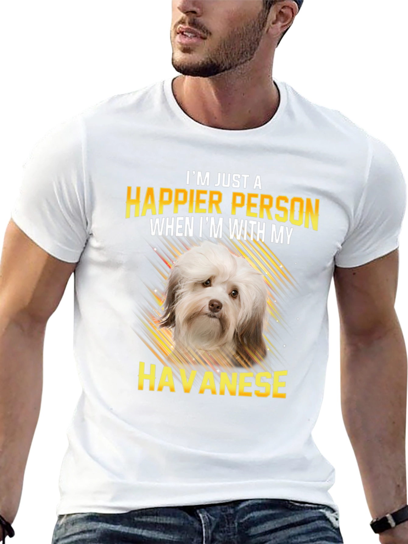 Havanese Dog Lover T-Shirt - Happier Person Tee